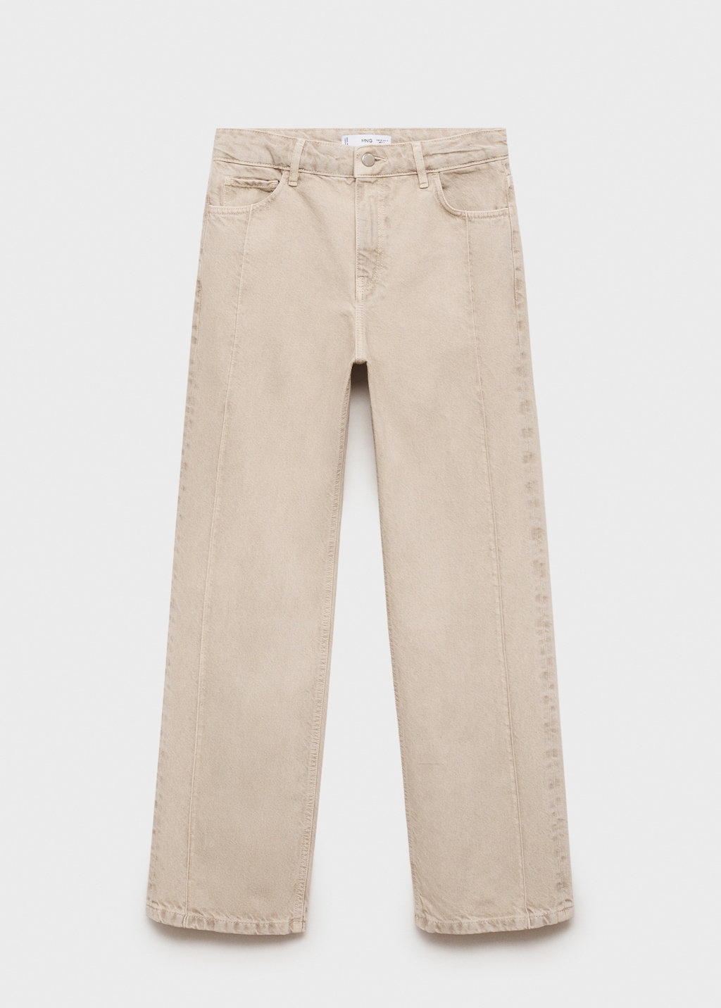 Wideleg jeans with seam detail - Women | MANGO Japan