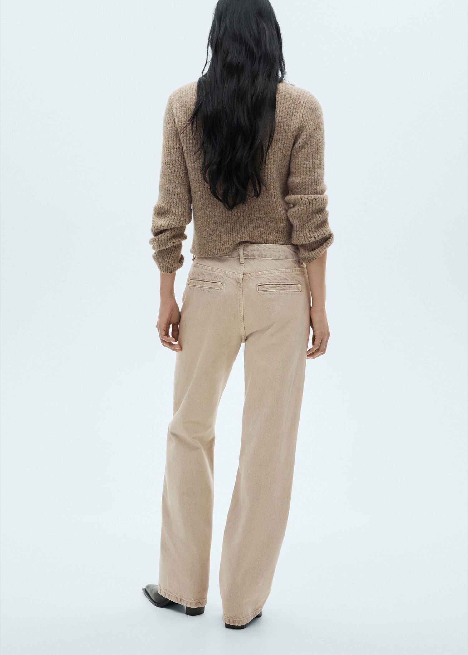 Wideleg jeans with seam detail - Reverse of the article