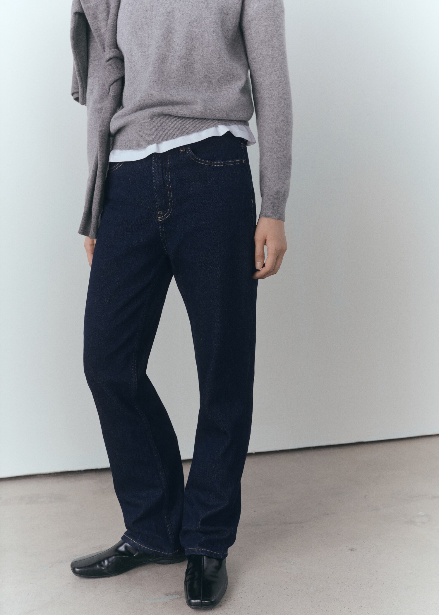 Jeans Matilda rectos rinse wash - Plano medio