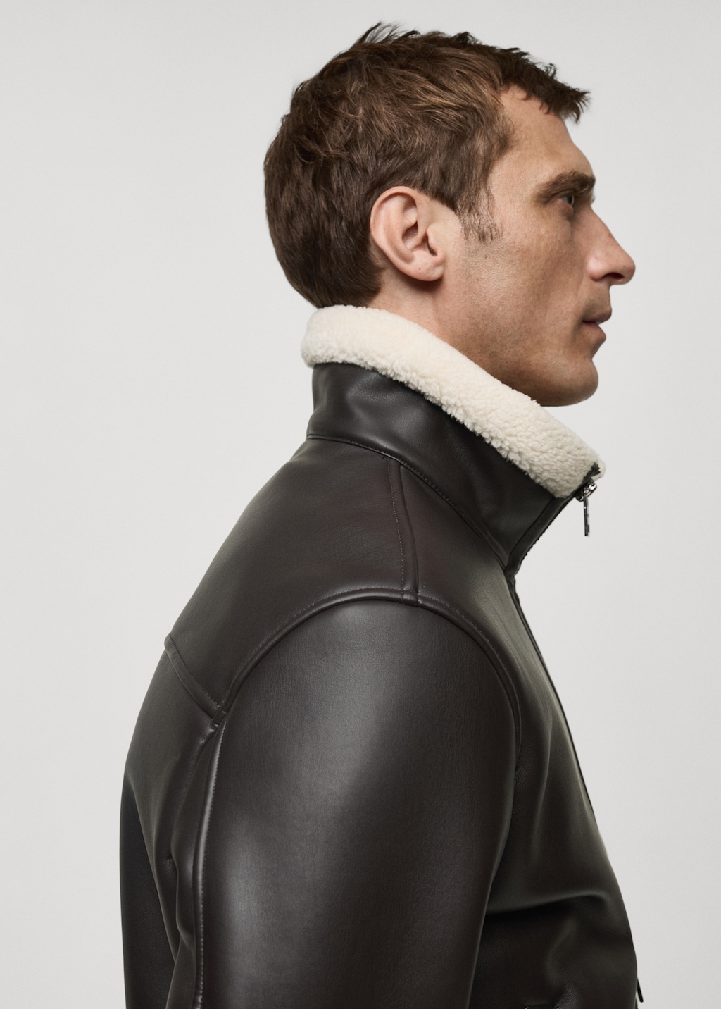 Fleece collar jacket - Men | MANGO USA Fleece collar jacket - Men | MANGO USA