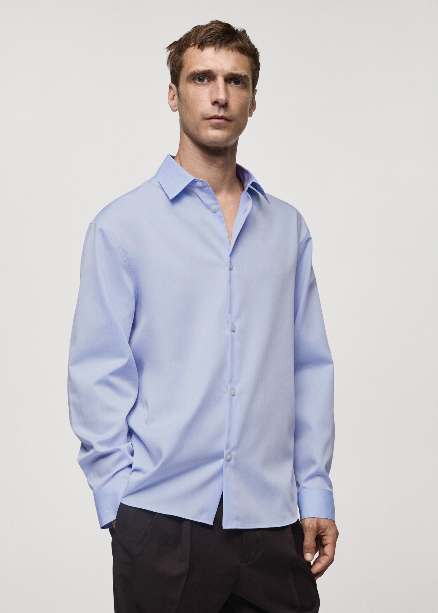 Chemise 100 % coton boxy-fit - Plan moyen