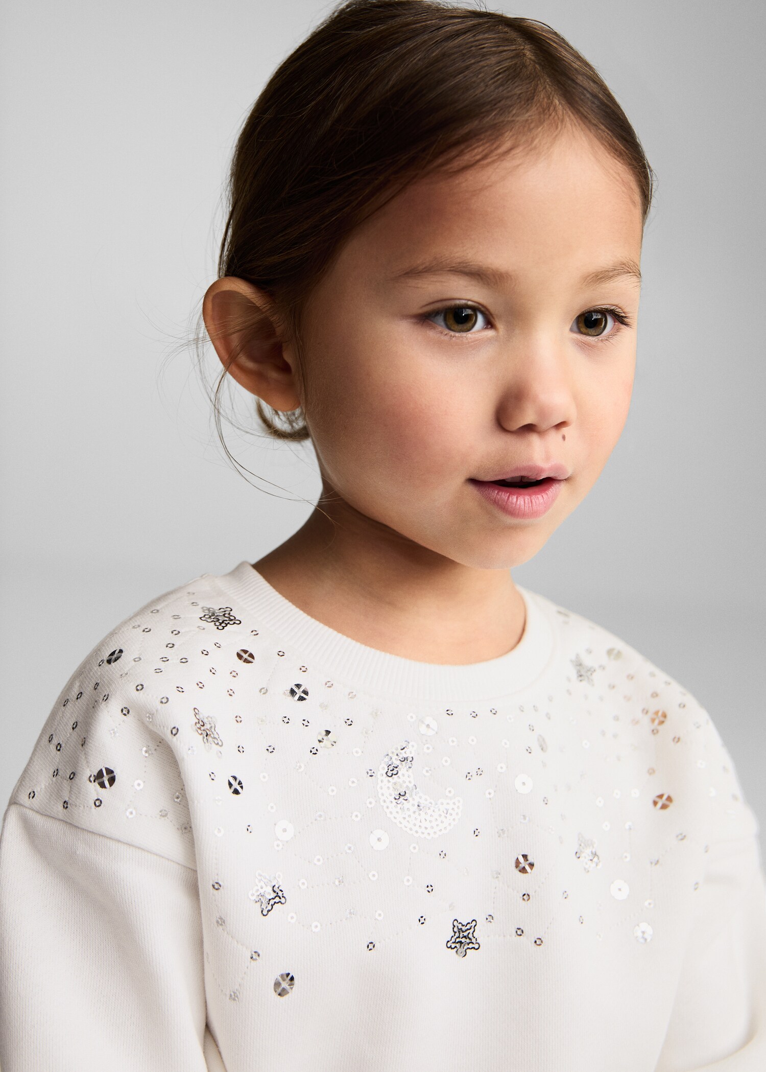 Sequin detail sweatshirt - Details of the article 1