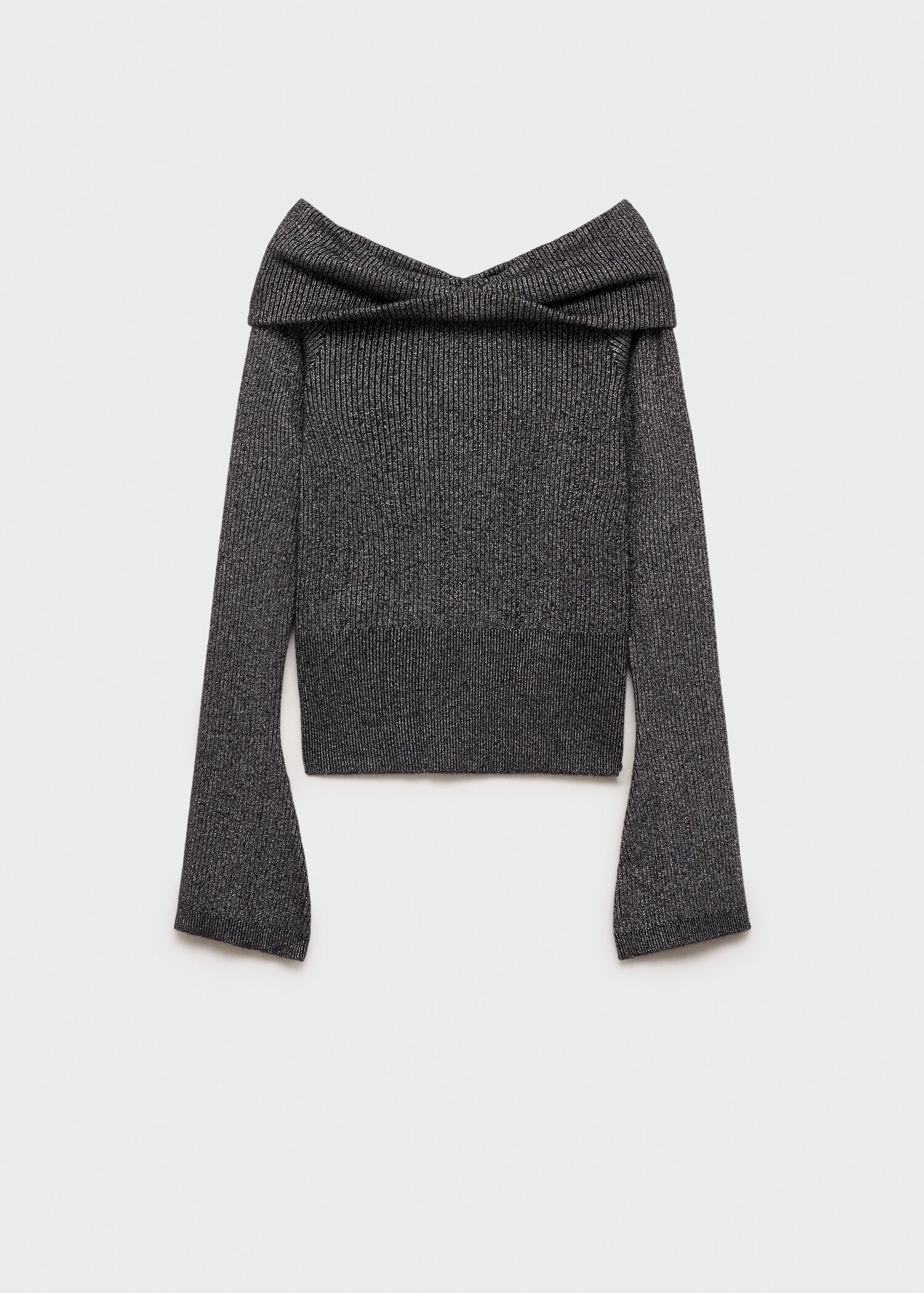 Lurex sweater with bare shoulders - Article without model