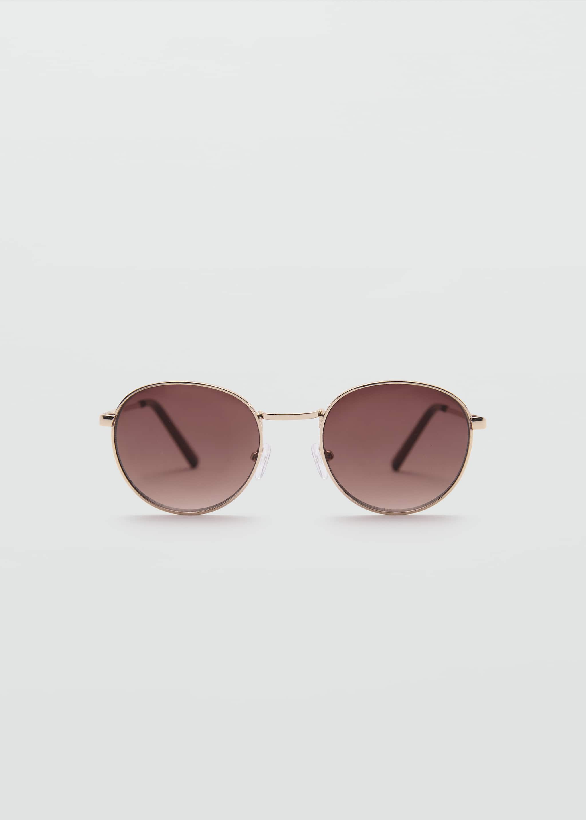 Round metal-rimmed sunglasses - Article without model