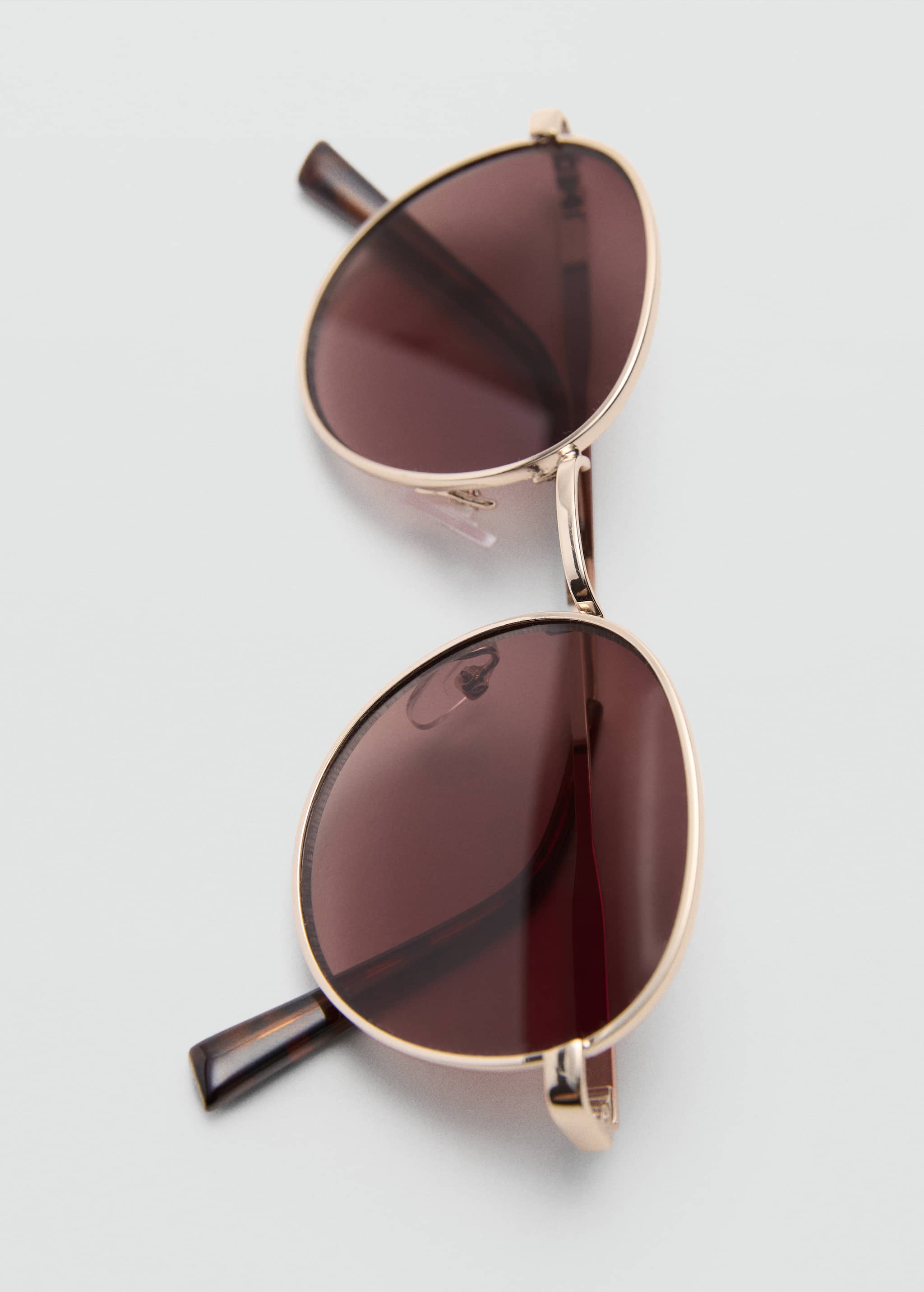 Round metal-rimmed sunglasses - Details of the article 2