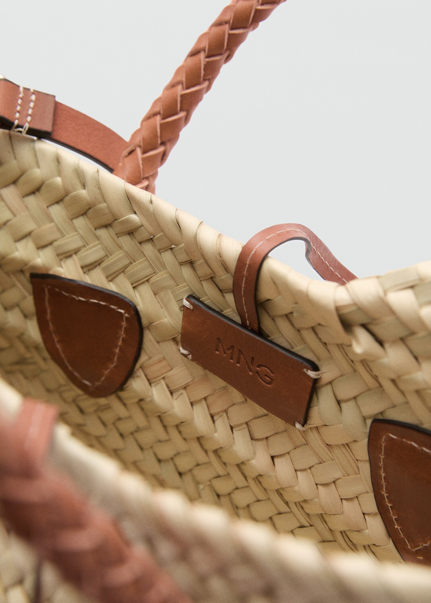 Sac fibre naturelle anses cuir - Détail de l'article 2