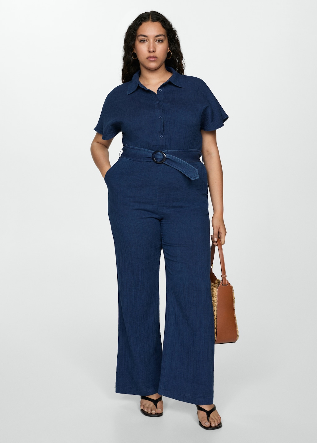 Belt long jumpsuit - Women | MANGO USA Belt long jumpsuit - Women | MANGO USA