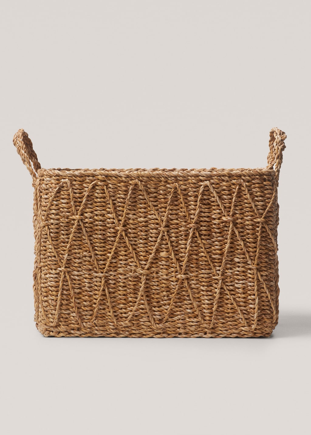 Square basket with handles 42x32cm - Home | MANGO United Kingdom Square basket with handles 42x32cm - Home | MANGO United Kingdom