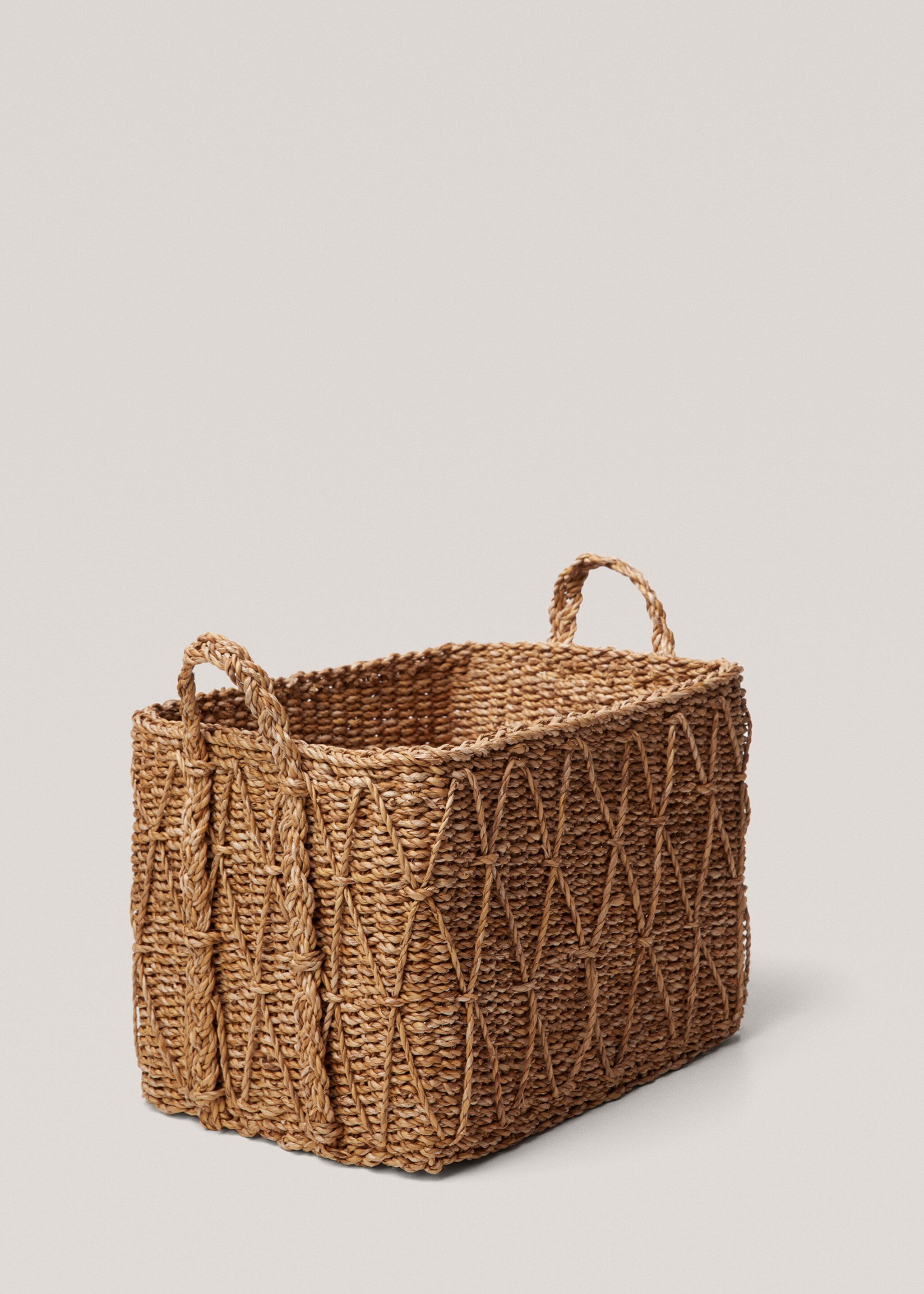 Cistella seagrass trenat disseny rombe gran - Detall de l'article 1