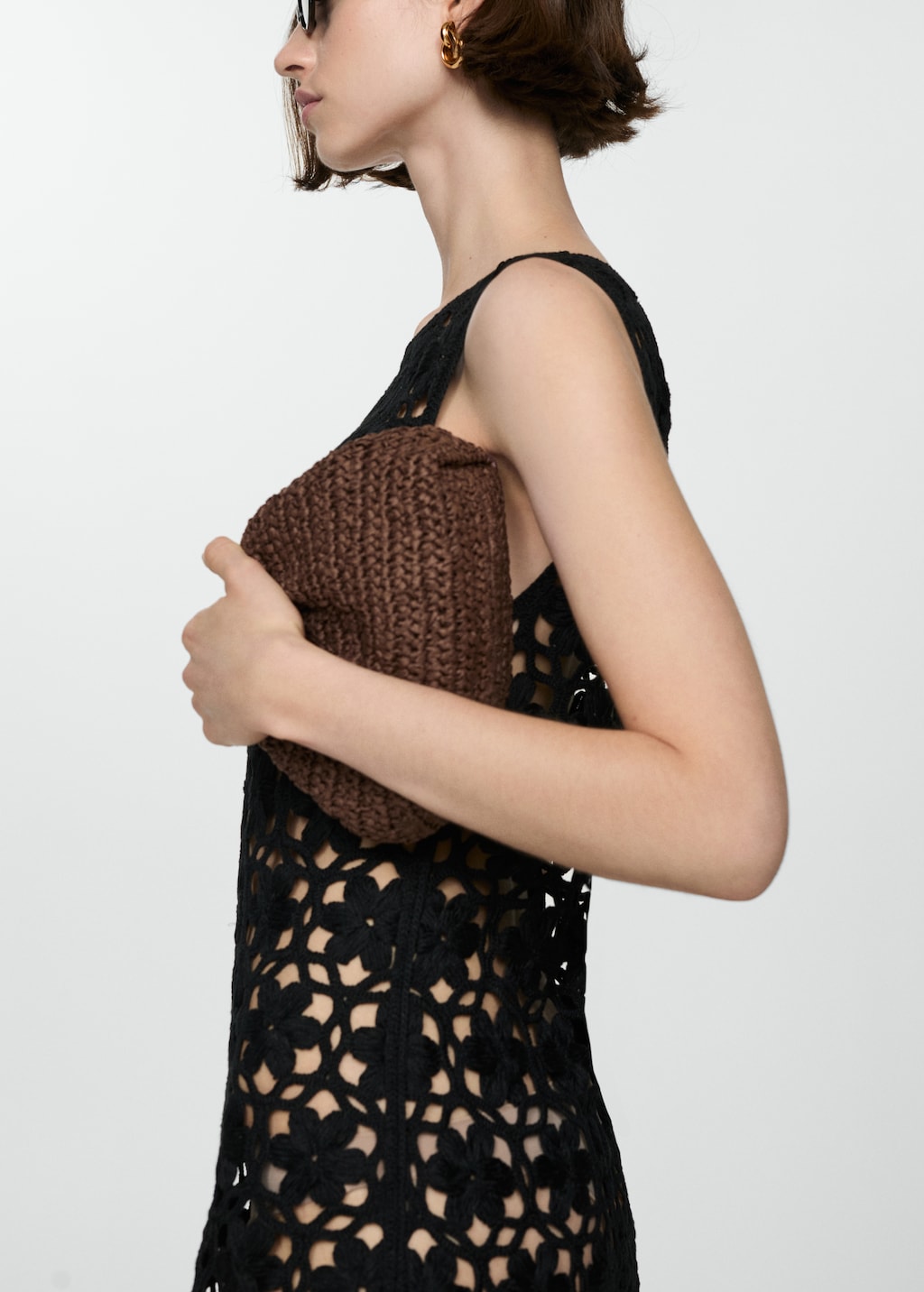 Mango crochet dress sales