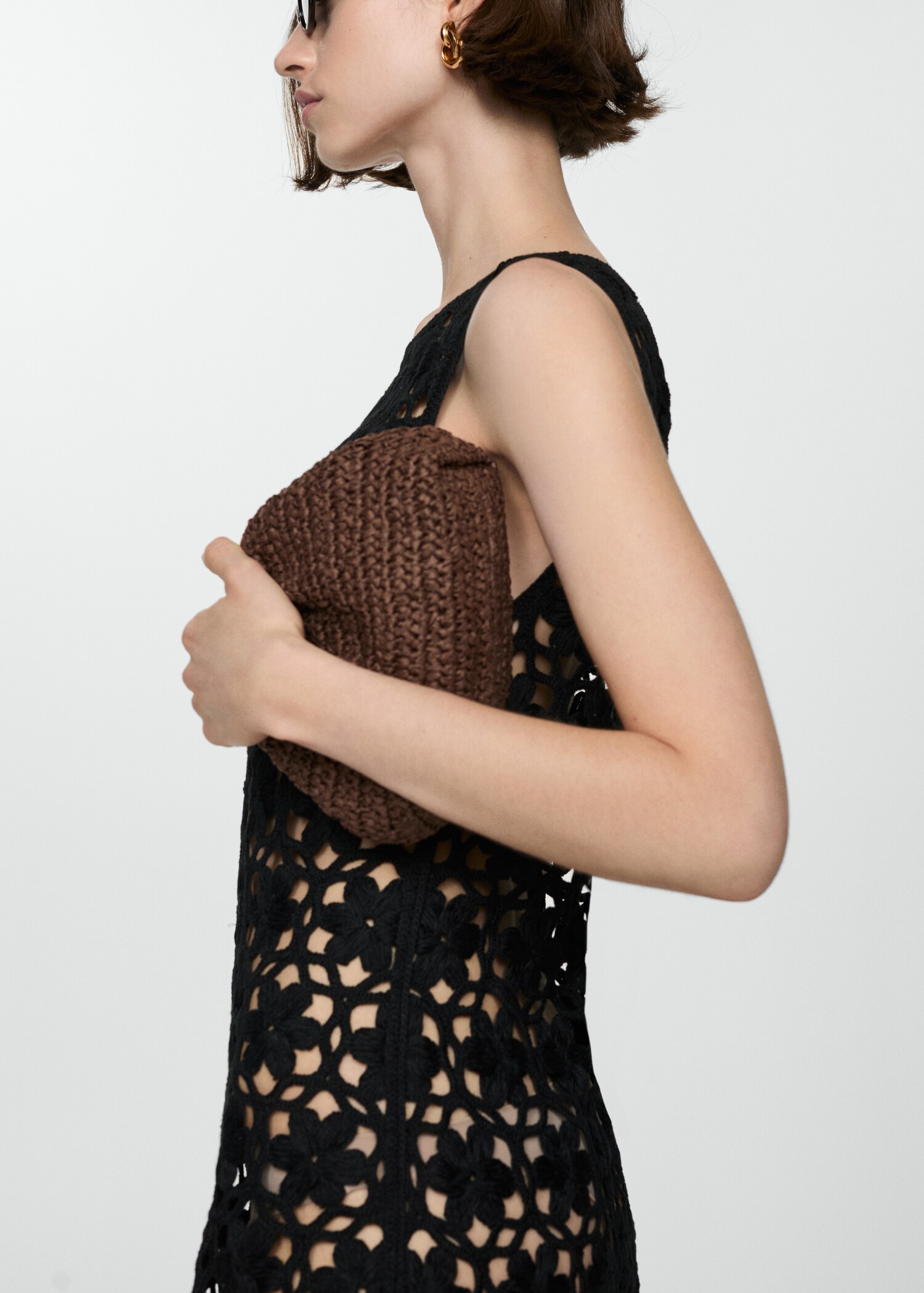 Floral crochet dress Women MANGO USA