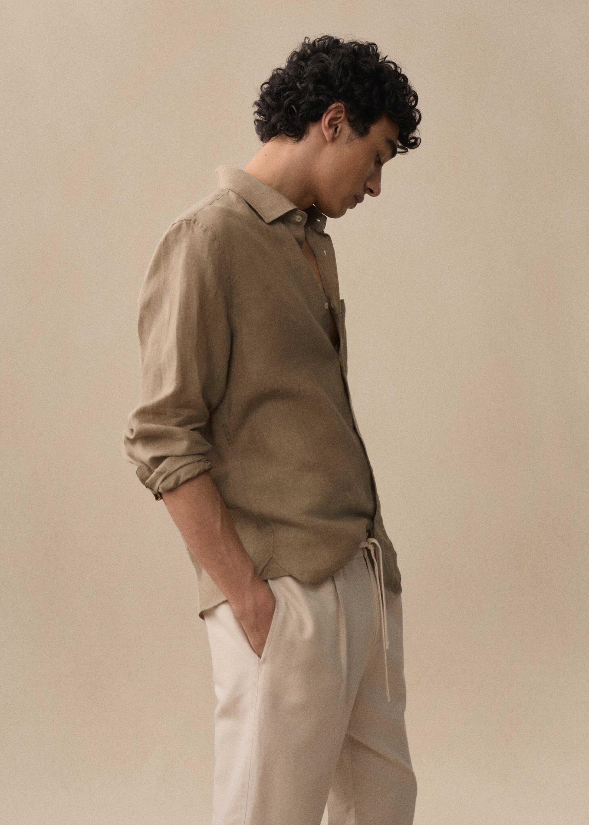 Camisa classic fit 100% lino - Detalle del artículo 3