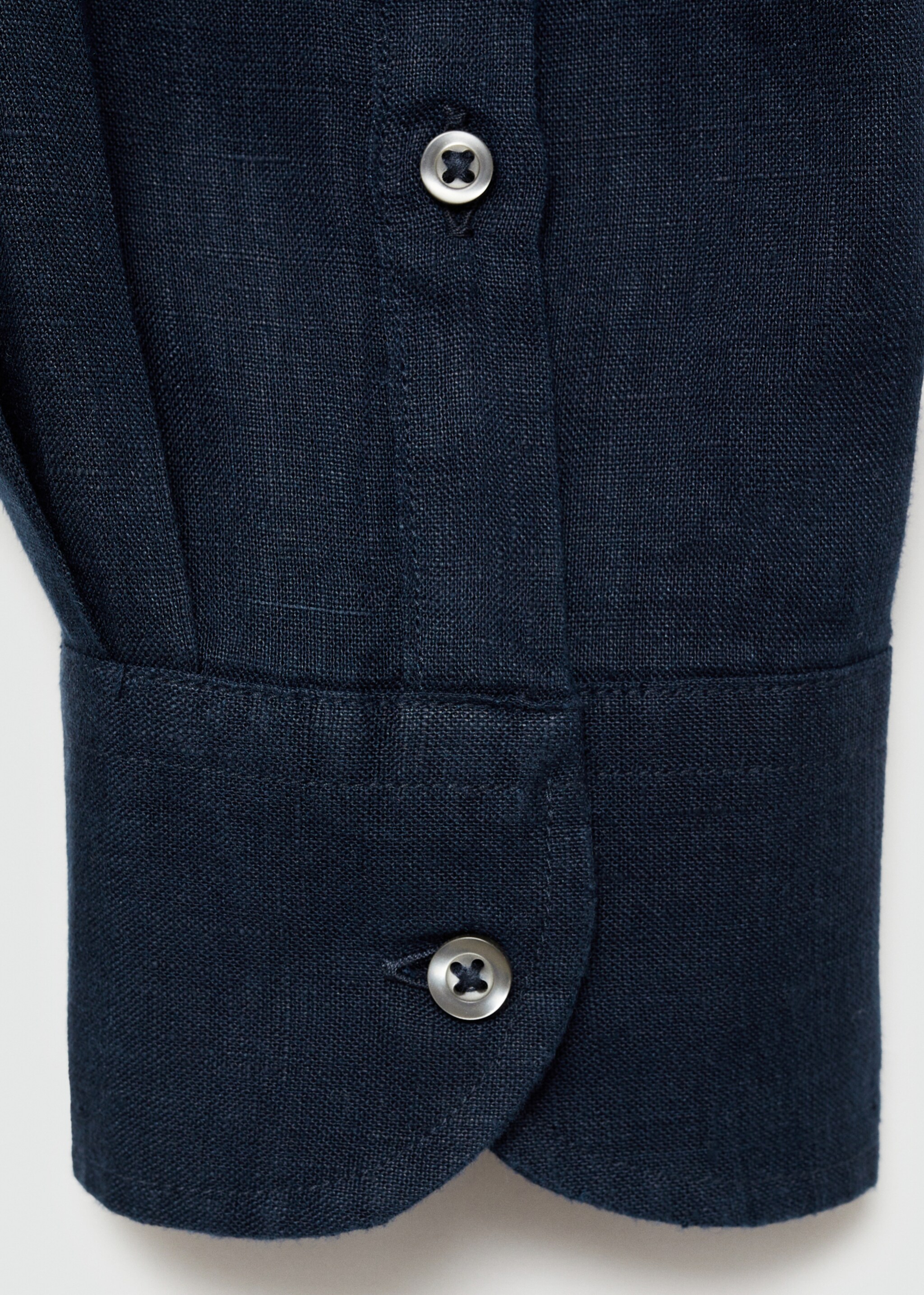 Classic fit 100% linen shirt - Details of the article 0