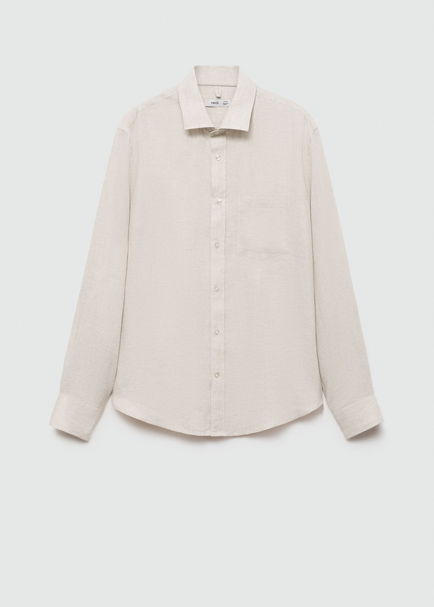 Classic fit 100% linen shirt - Article without model