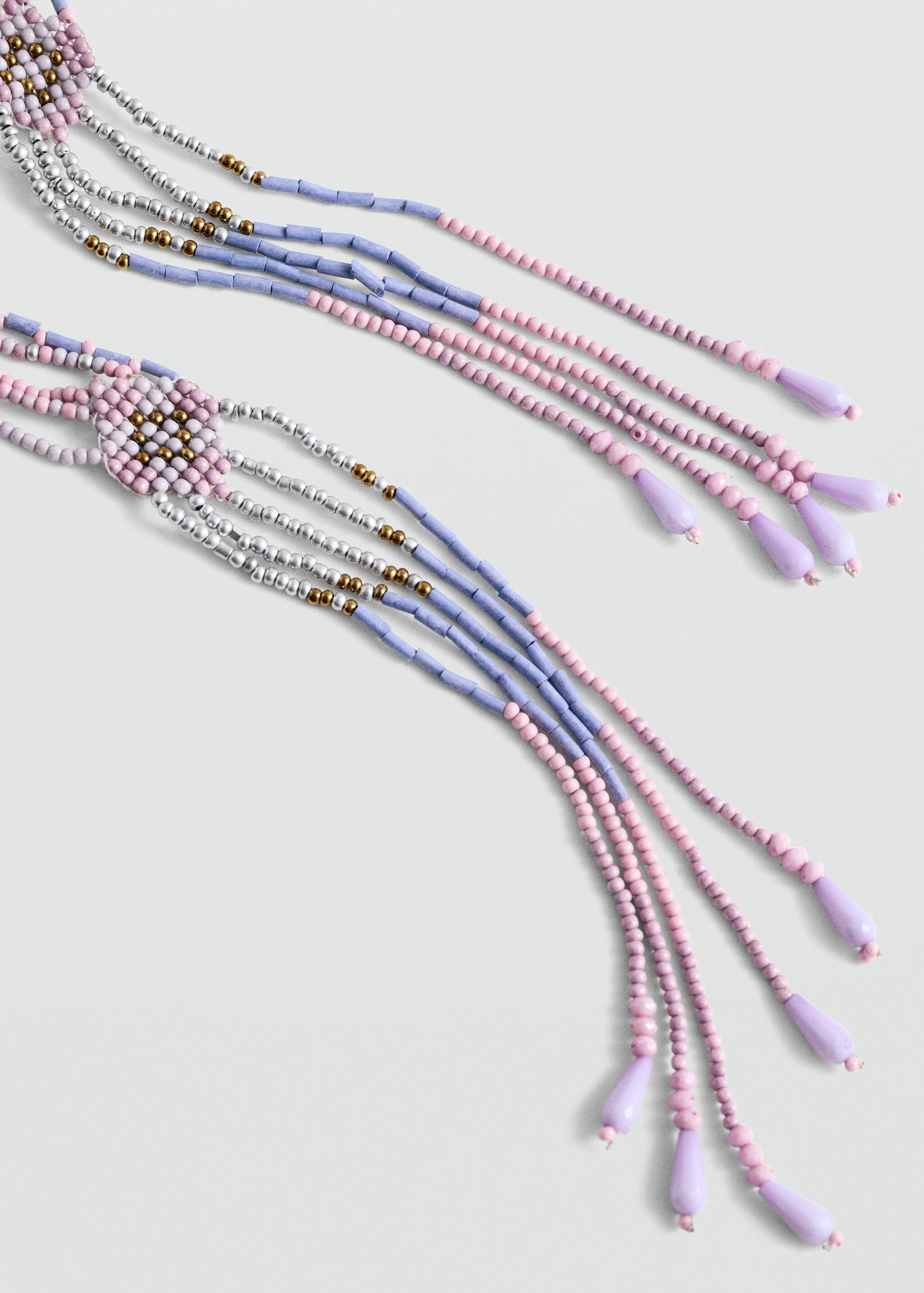 Two-strand bead necklace - Medium plane