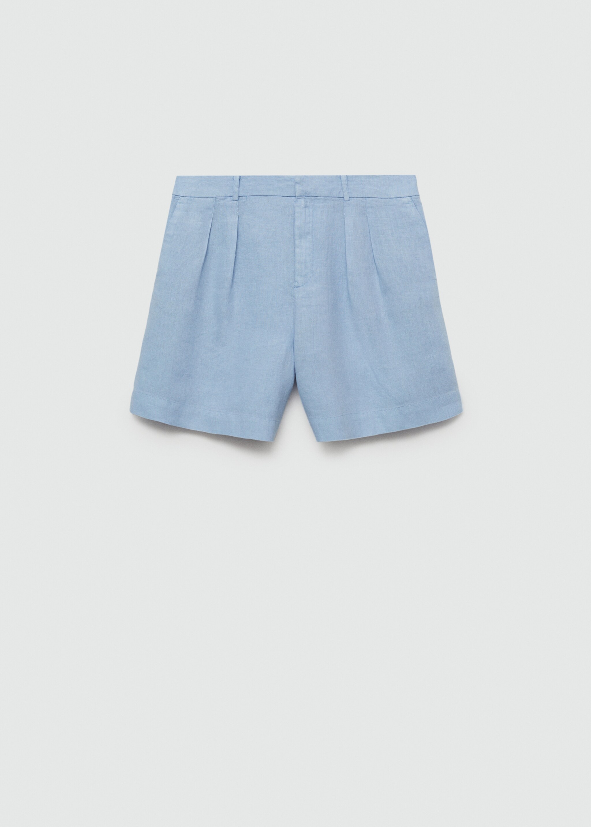 Straight-fit linen shorts - Article without model