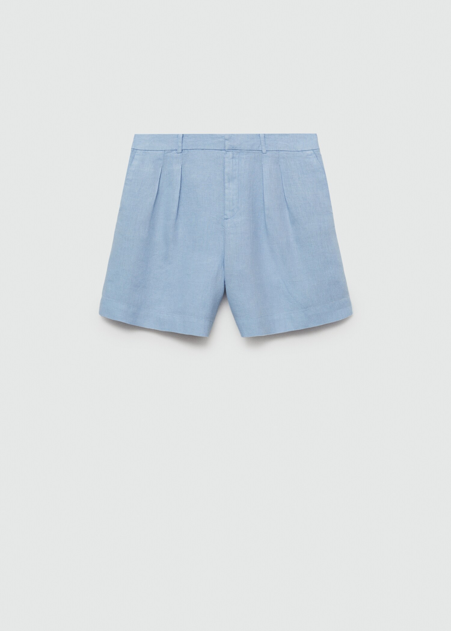 Straight-fit linen shorts - Article without model