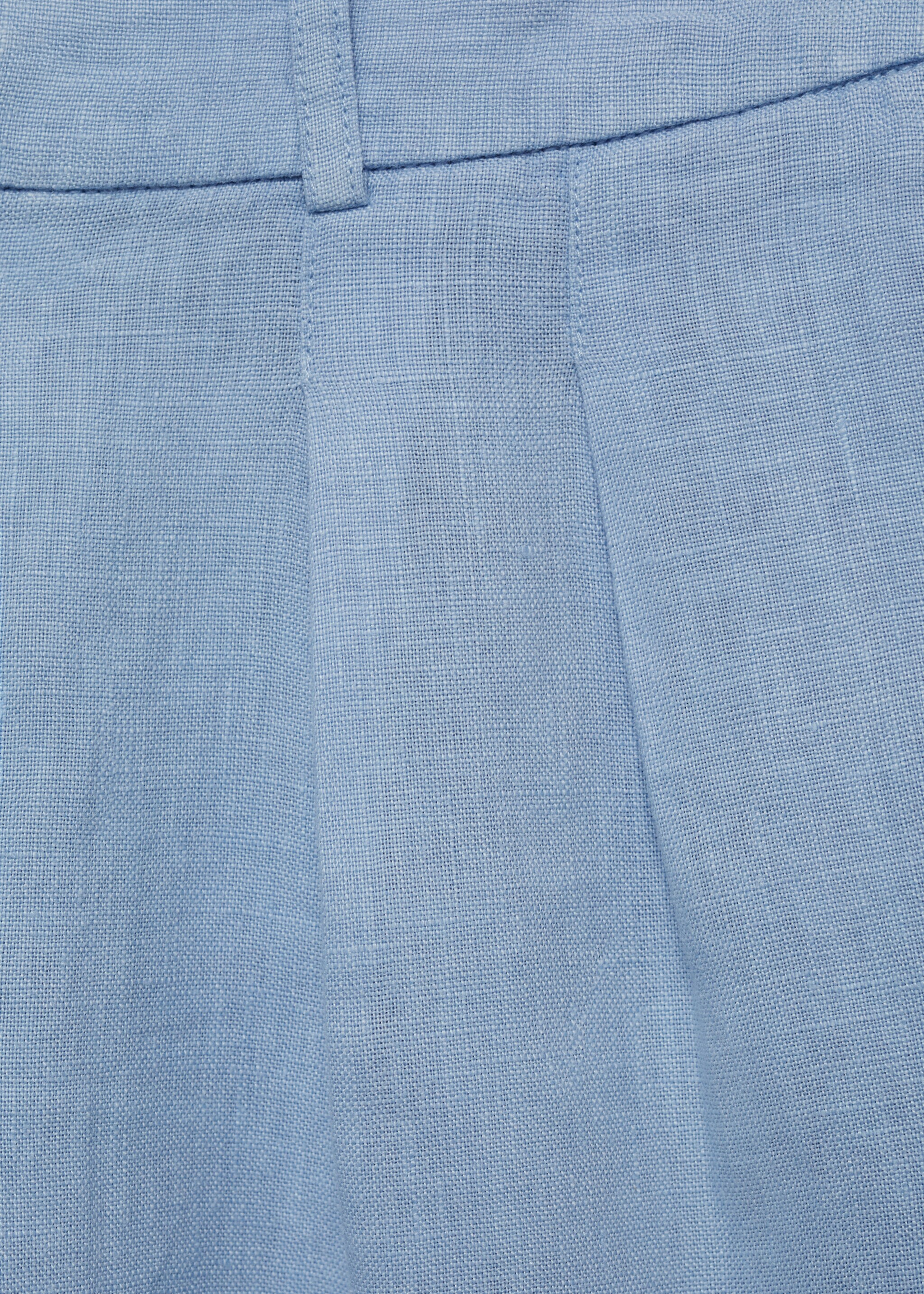 Straight-fit linen shorts - Details of the article 8