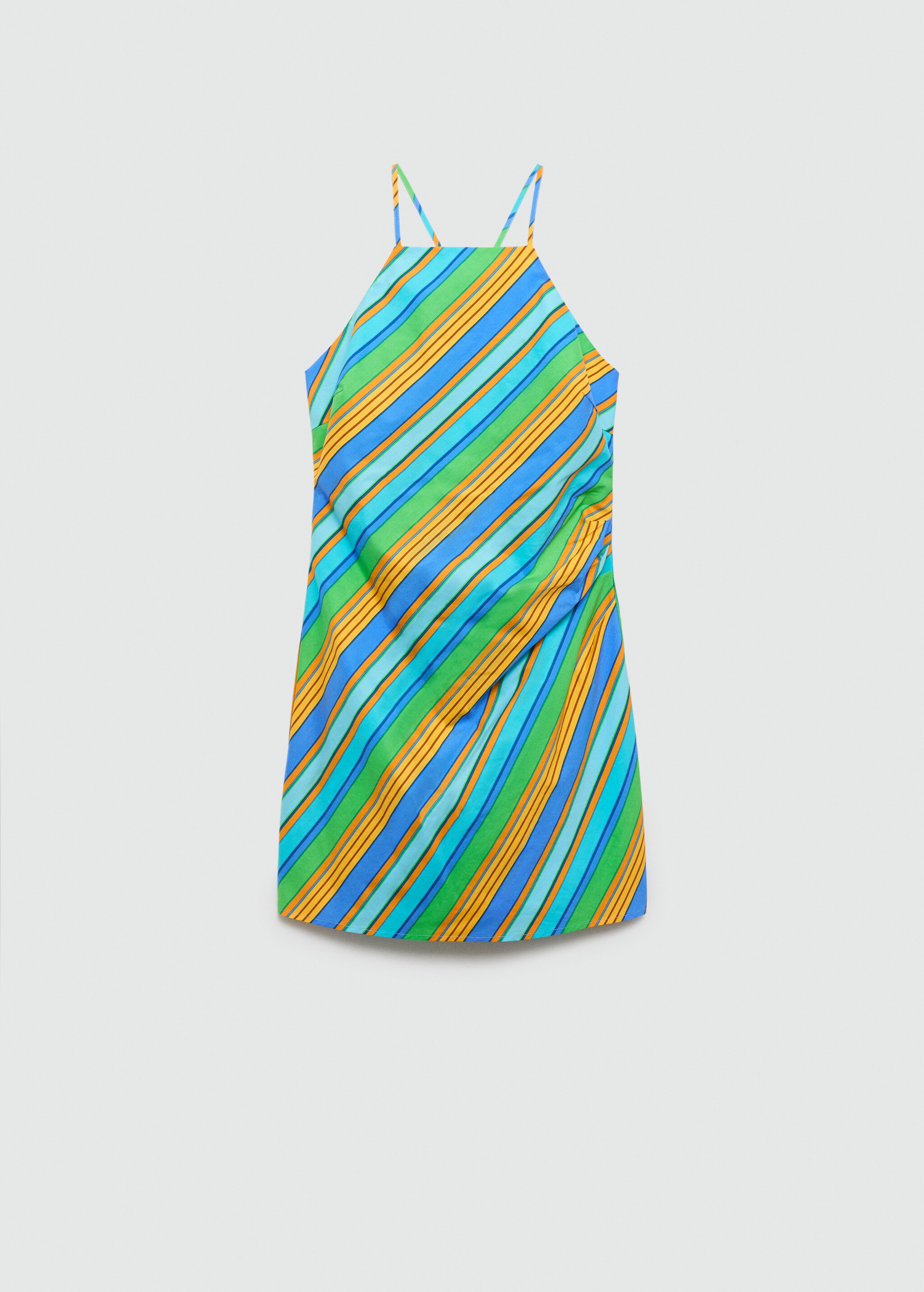 Halter dress with striped print - Article without model