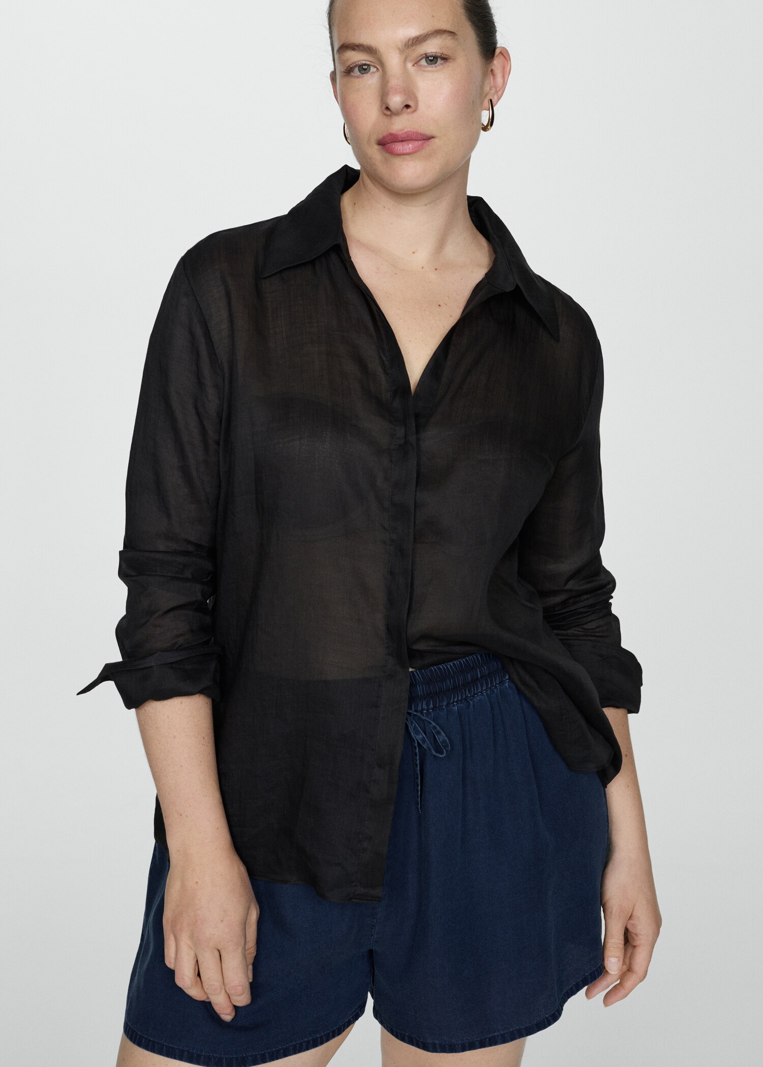 Short Lyocell taille élastique - Détail de l'article 4