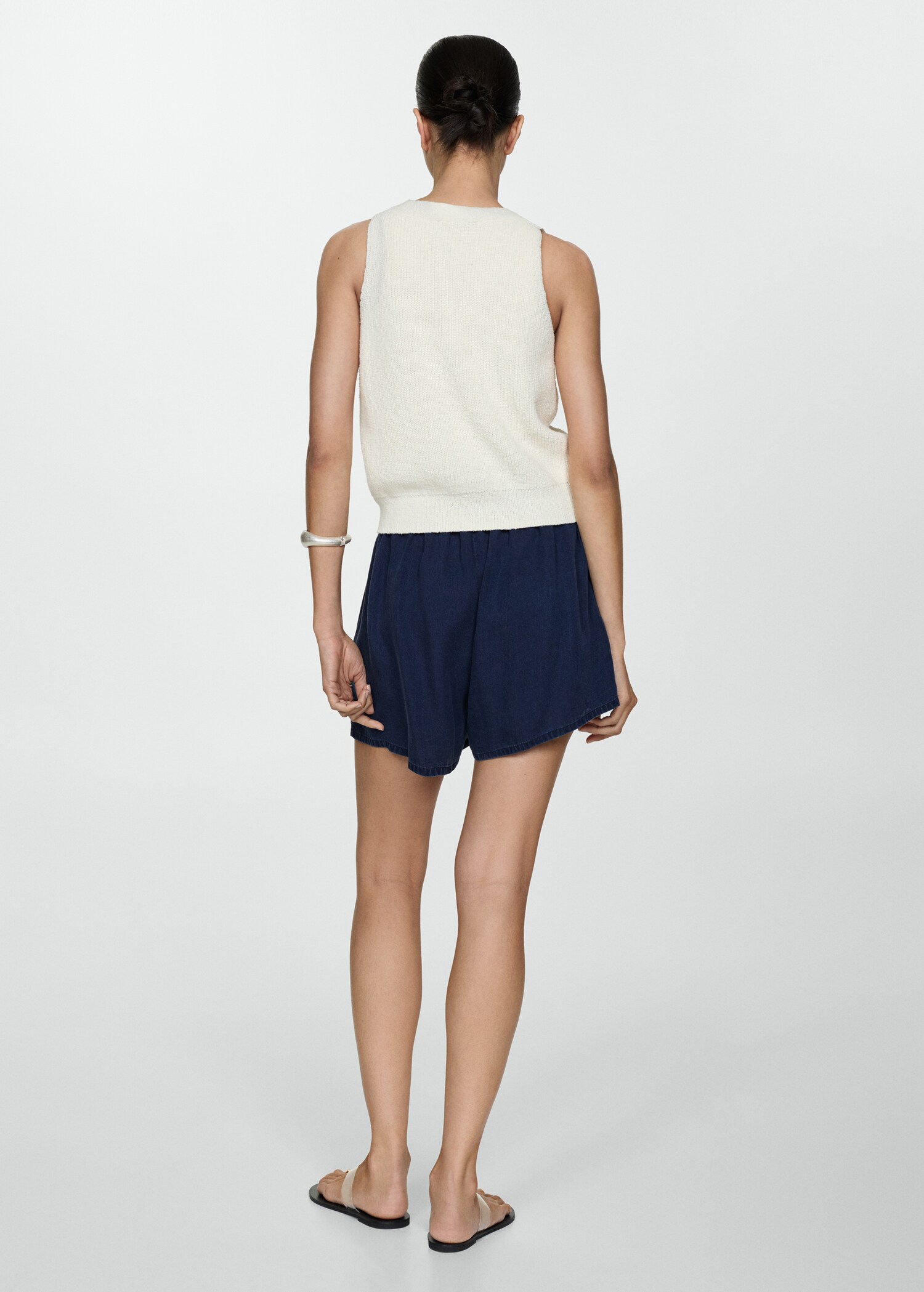 Short Lyocell taille élastique - Verso de l’article