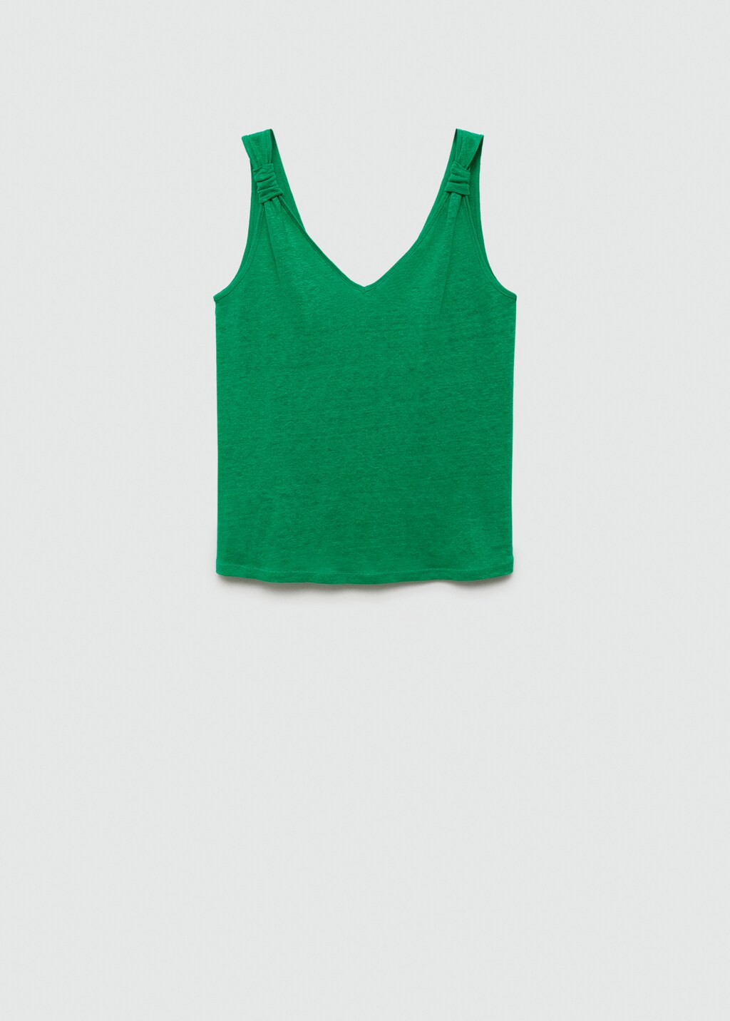 Mango Linen top with knotted straps thumbnail