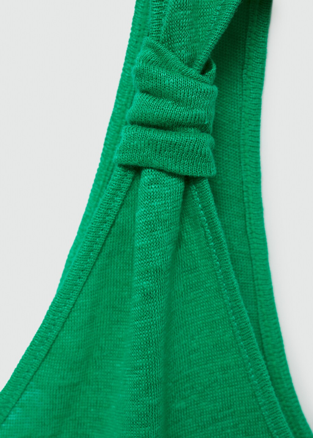Mango Linen top with knotted straps thumbnail