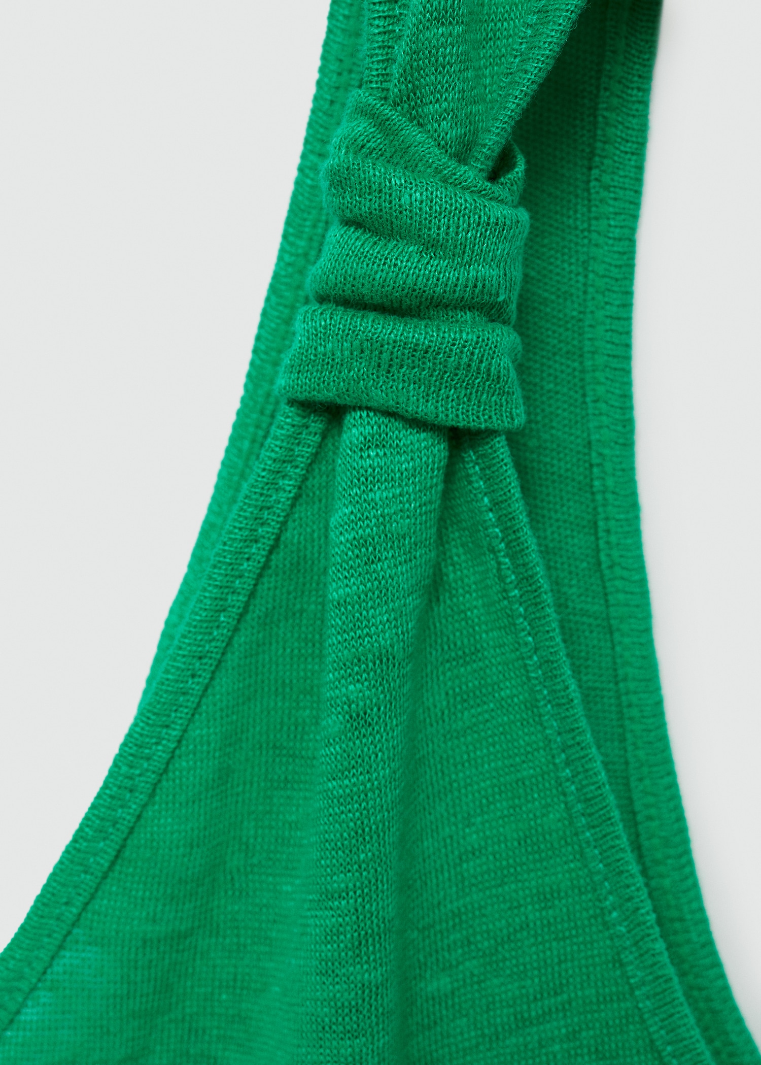 Linen top with knotted straps - Details of the article 0