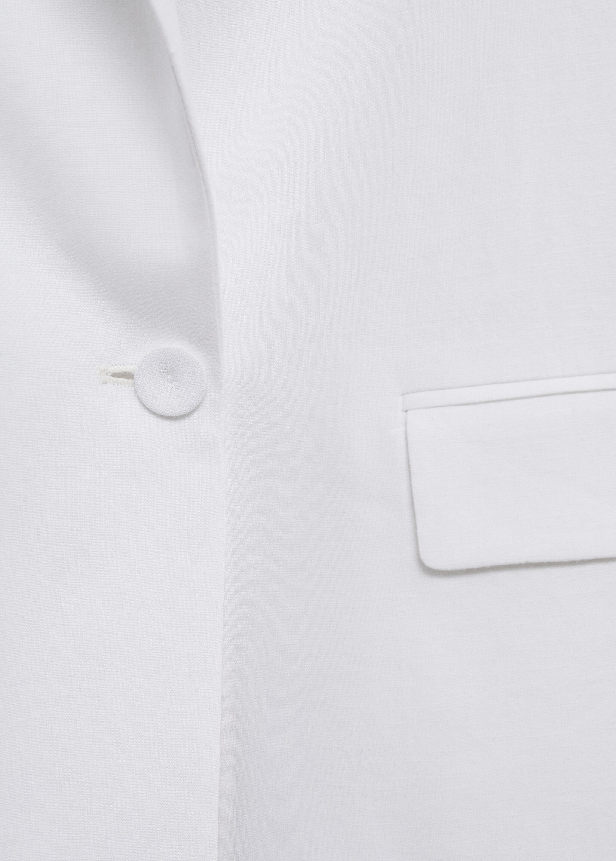 Straight-fit linen blazer - Details of the article 0