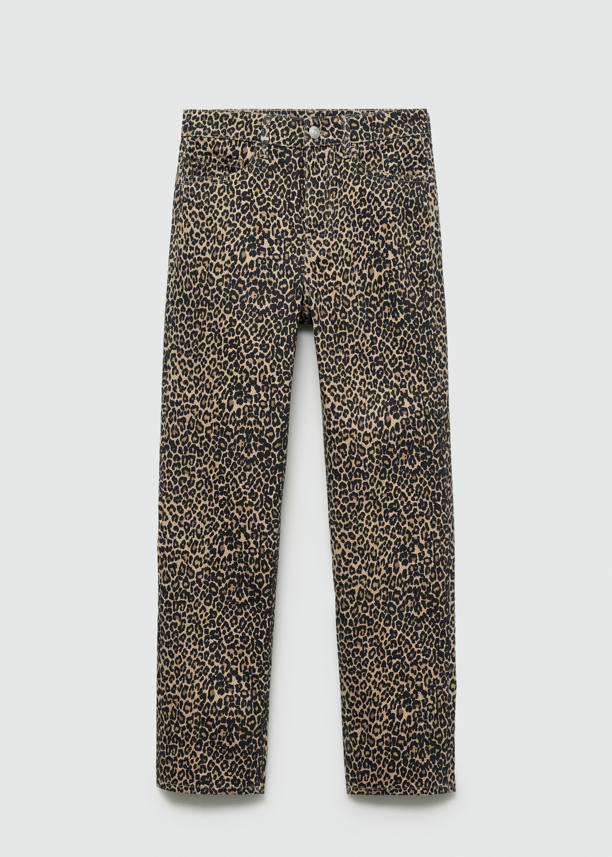 Gerade Jeans mit Leopardenmuster - Artikel ohne Model