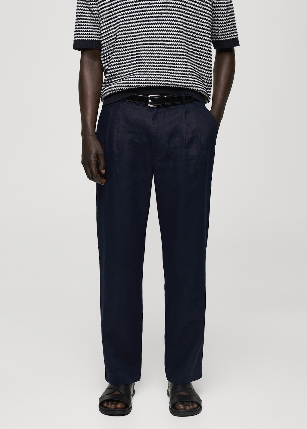 Mango Relaxed-Fit-Hose aus 100 % Leinen