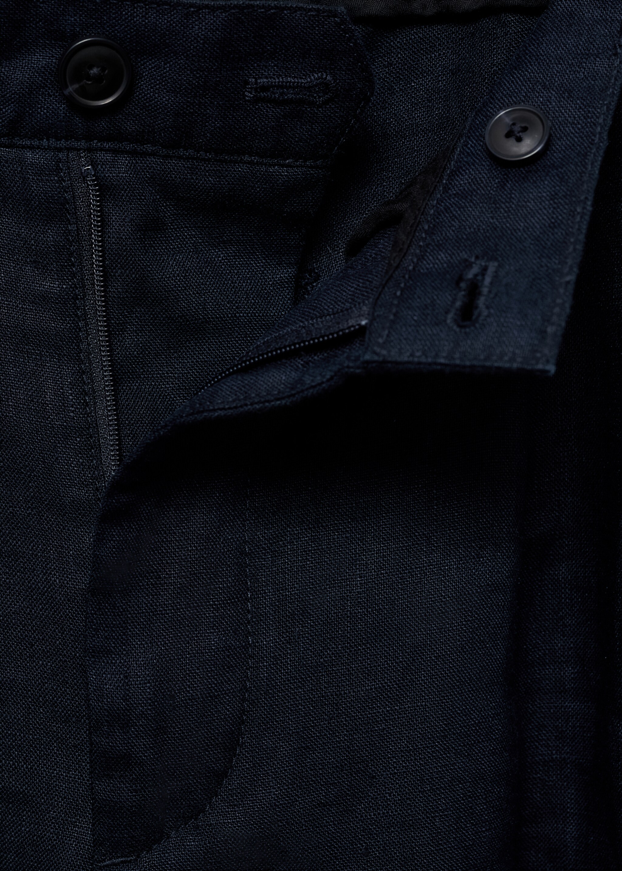 Relaxed-fit 100% linen trousers - Details of the article 0