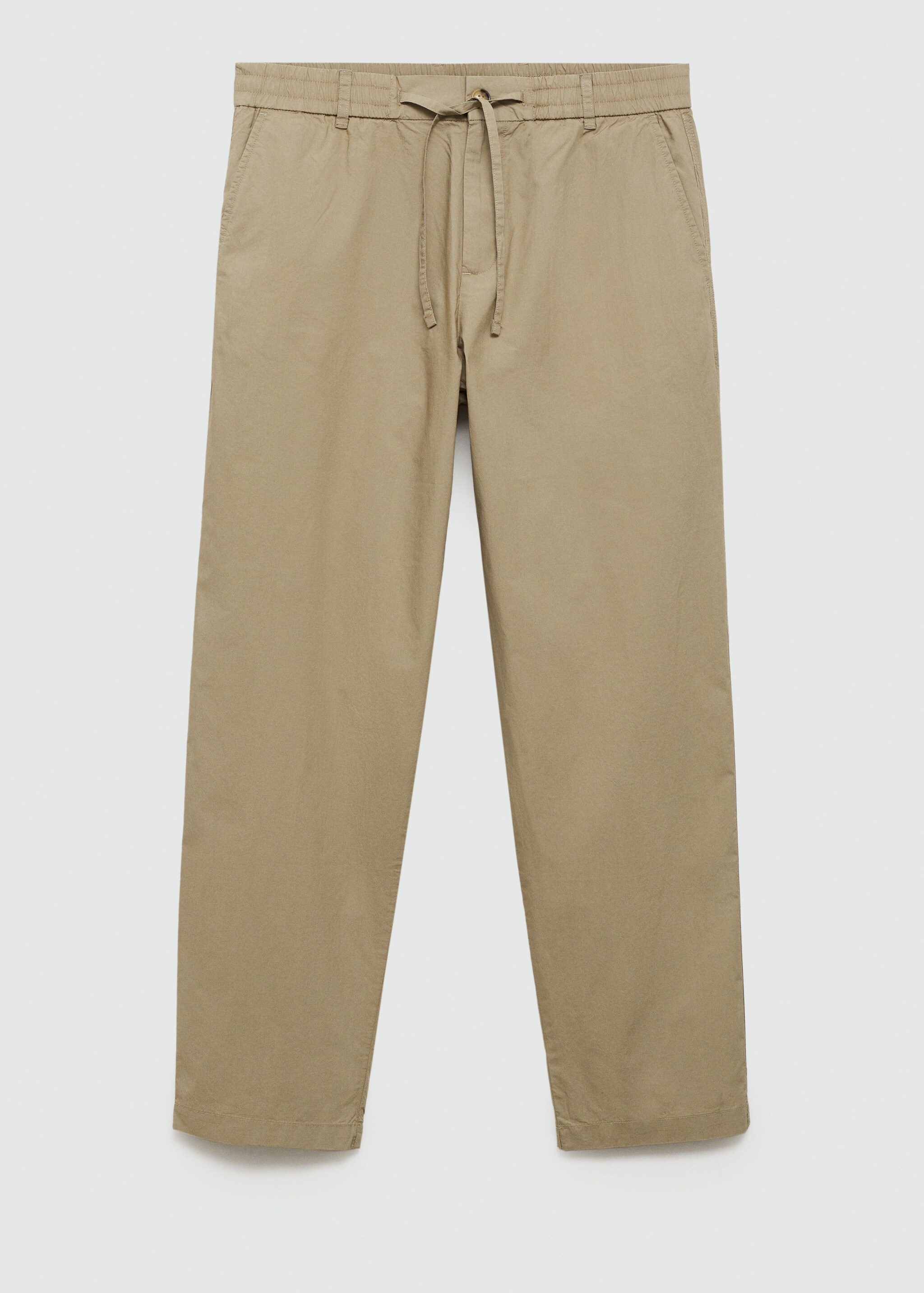 Drawstring cotton trousers - Article without model