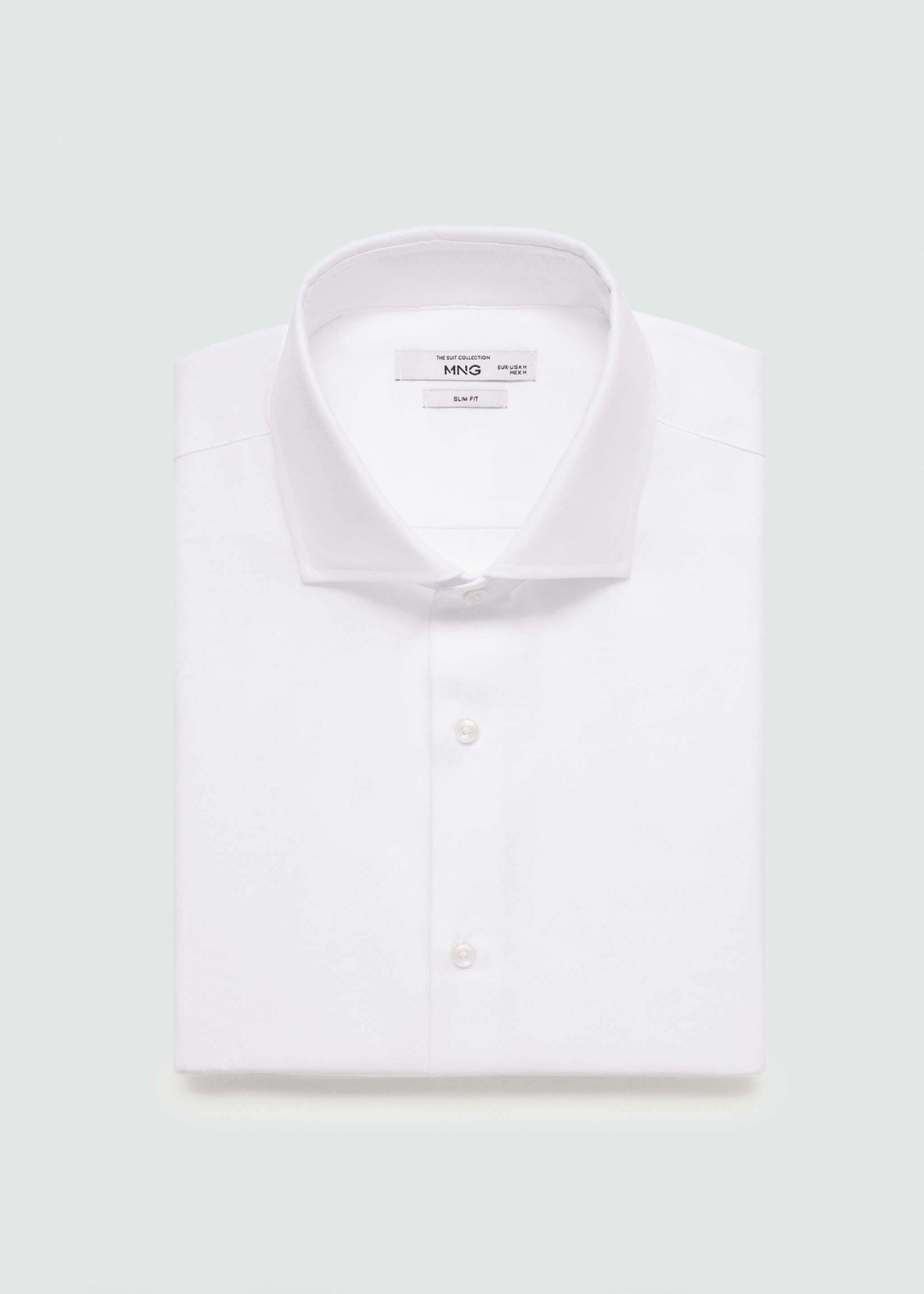 Camisa de fato de algodão slim fit com estrutura - Pormenor do artigo 8