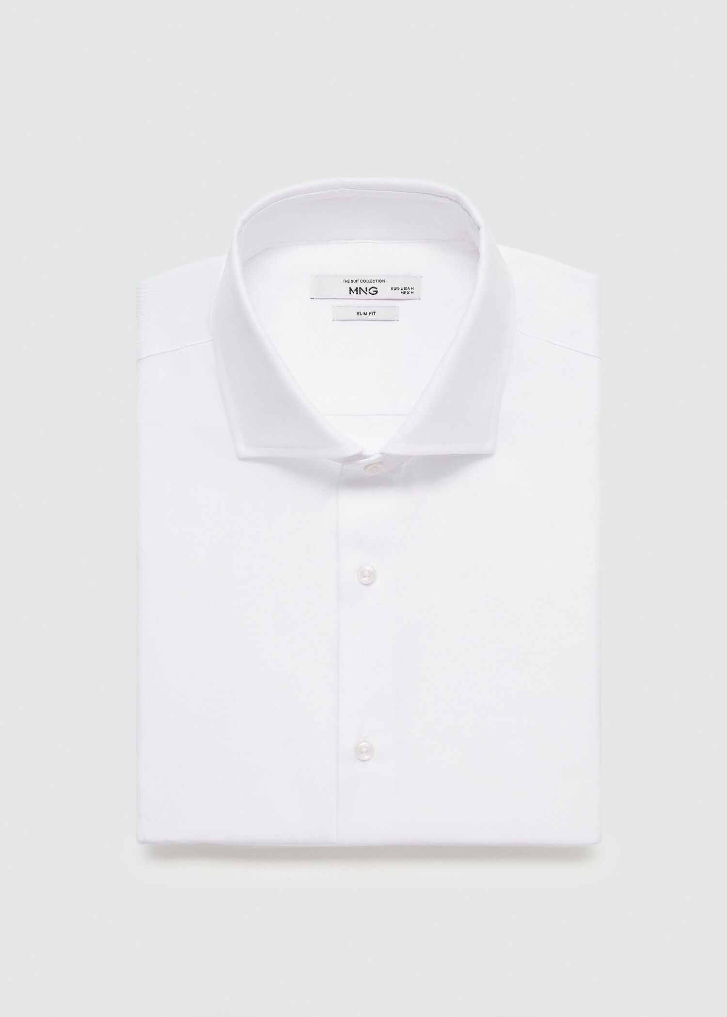 Slim-fit textured cotton suit shirt - Details of the article 8