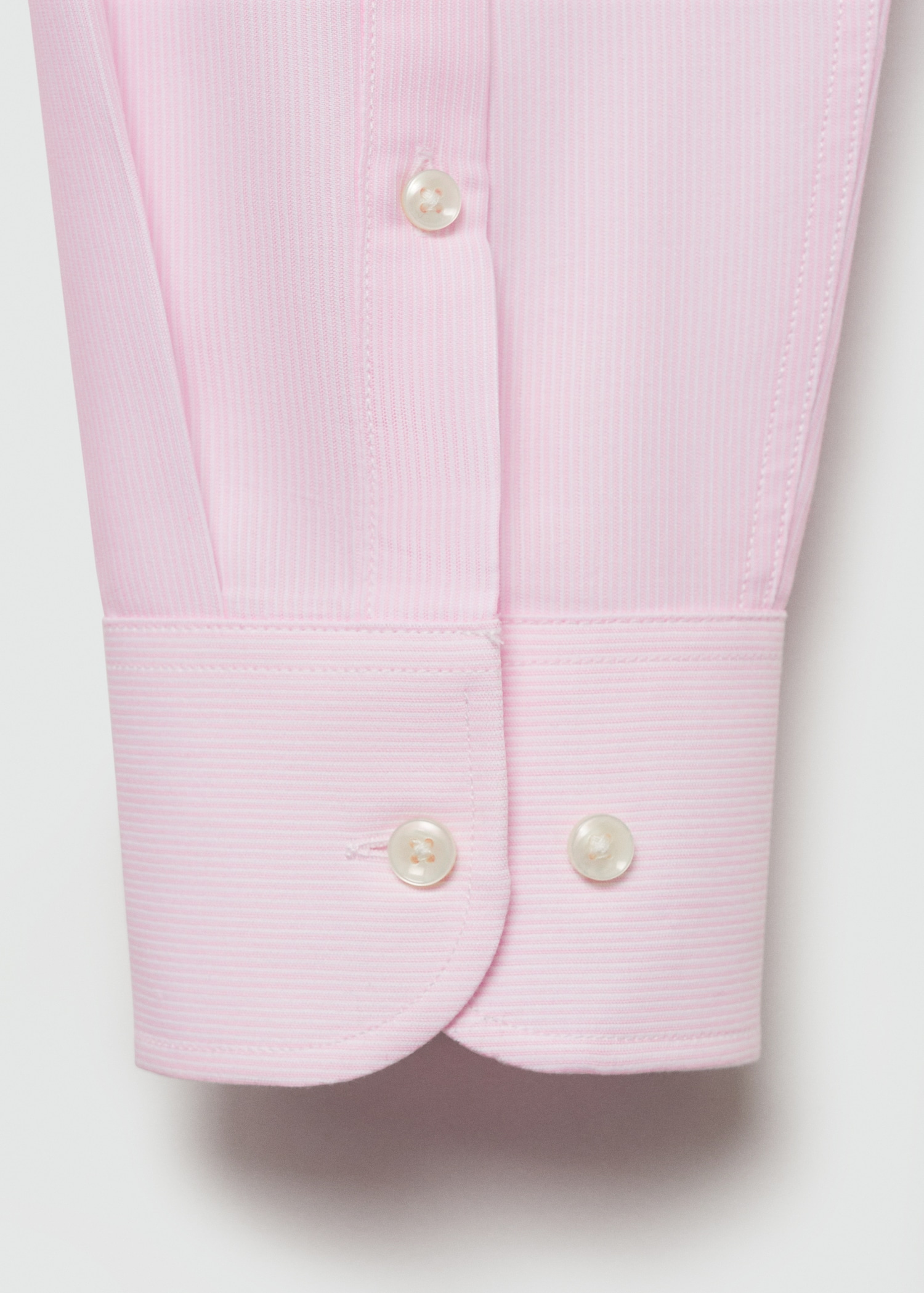 Slim-fit micro-stripe twill suit shirt - Details of the article 0