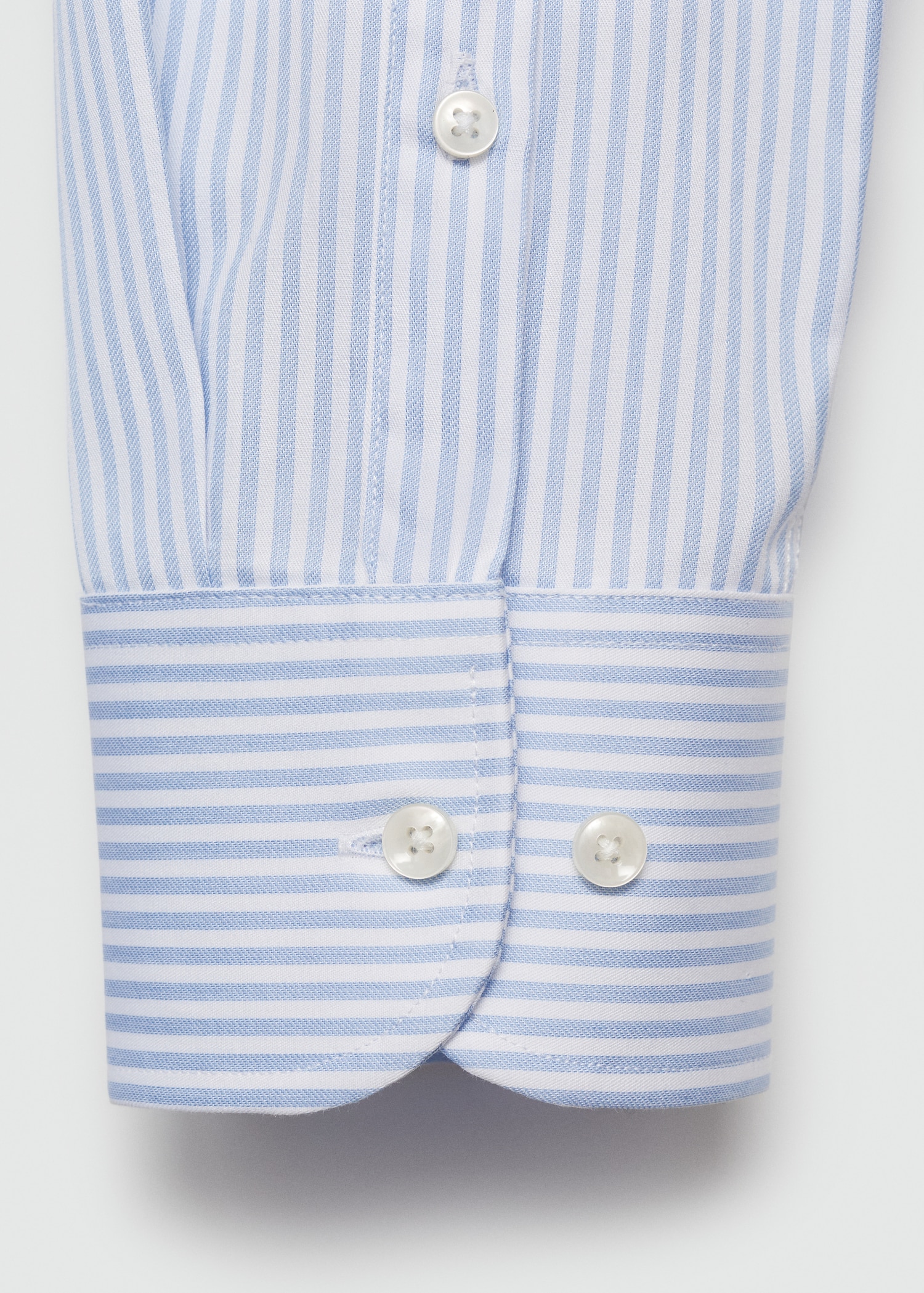 Regular-fit cotton striped suit shirt - Details of the article 0