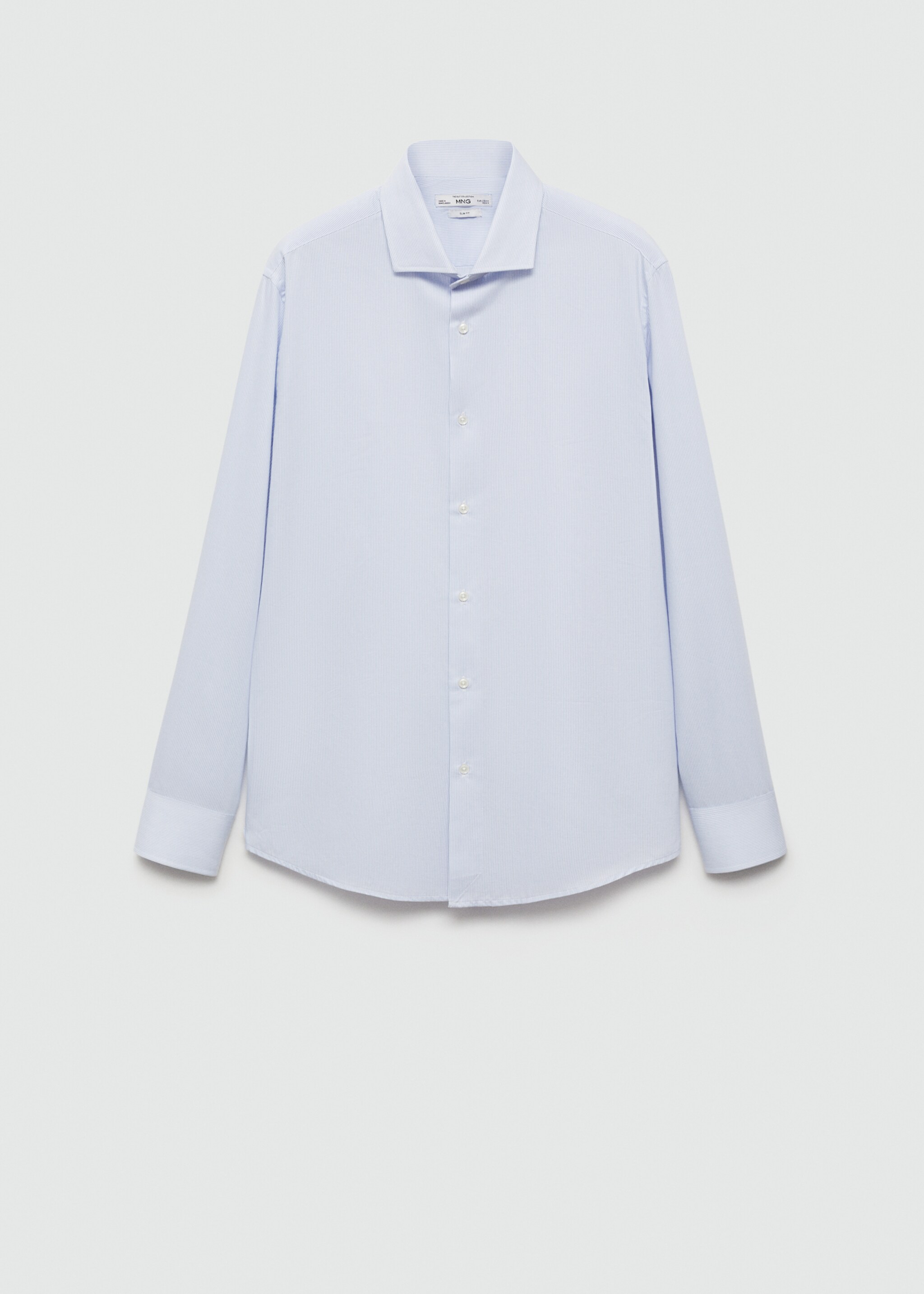 Slim-fit twill pinstripe suit shirt - Article without model