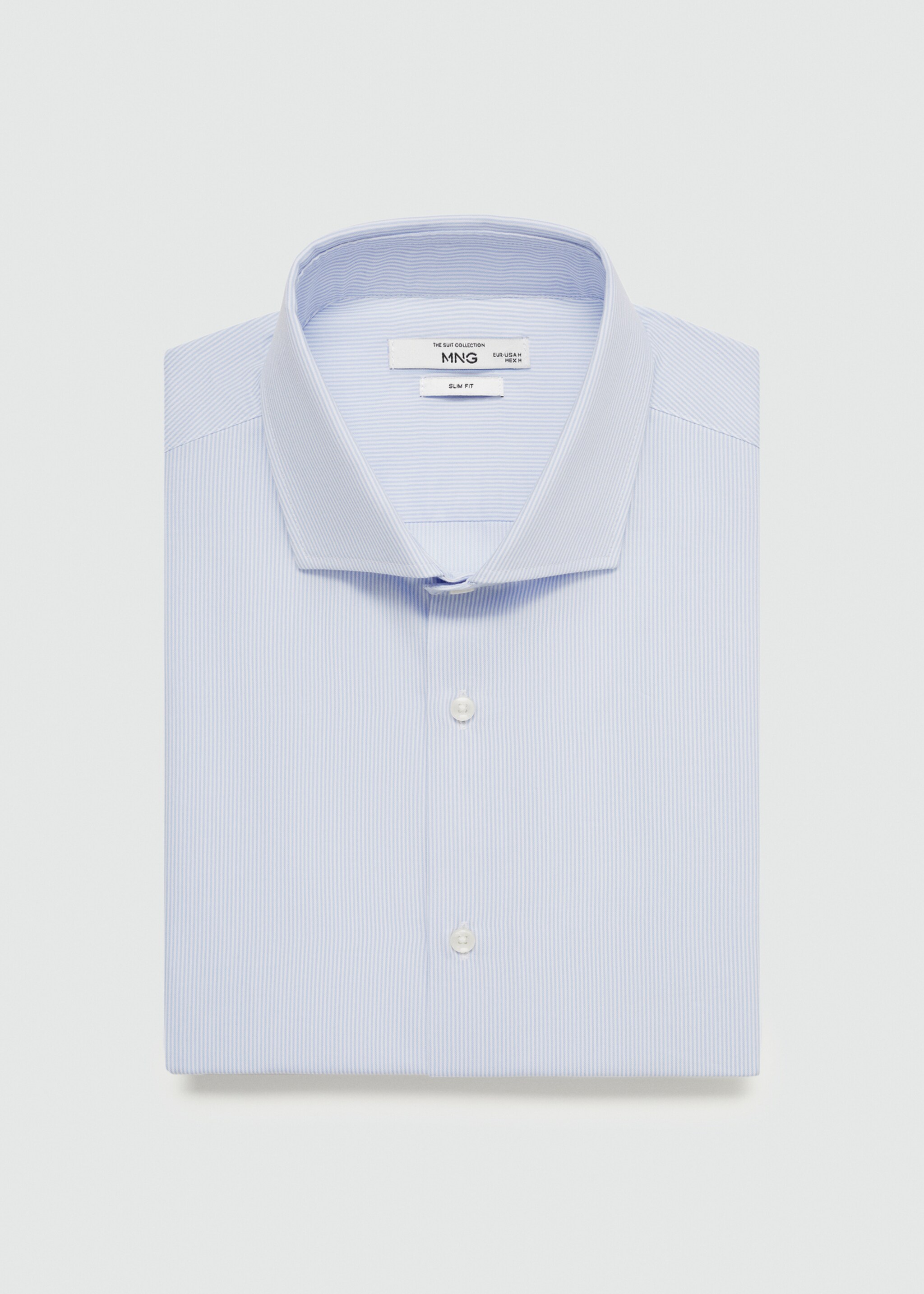 Slim-fit twill pinstripe suit shirt - Details of the article 8