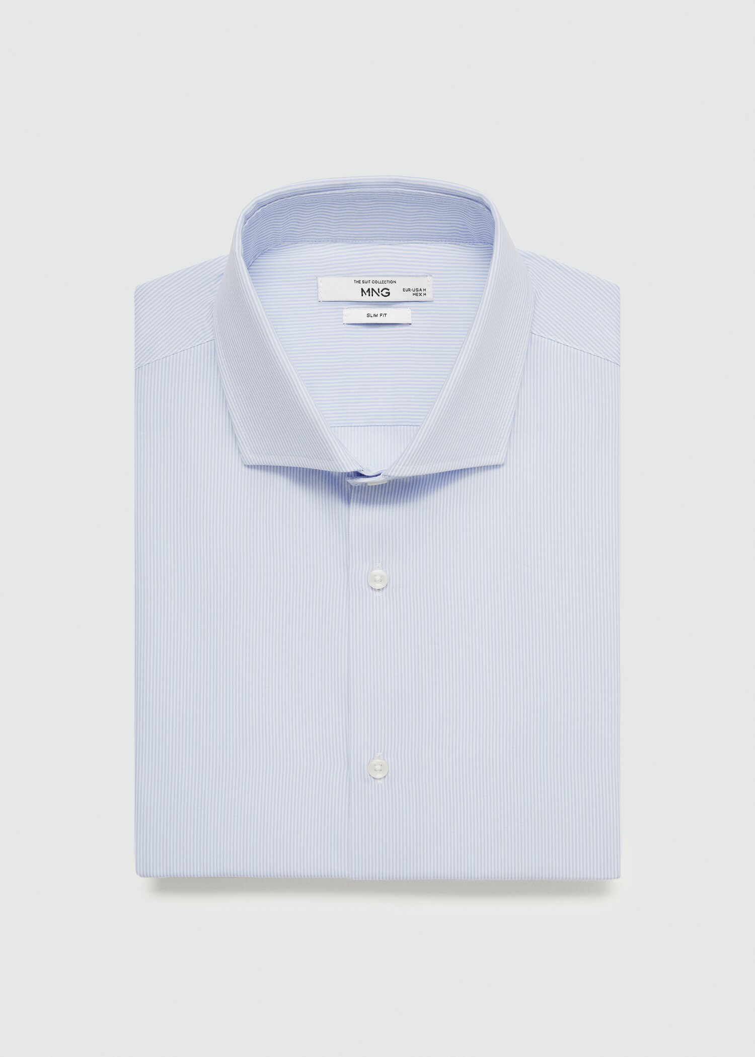 Slim-fit twill pinstripe suit shirt - Details of the article 8