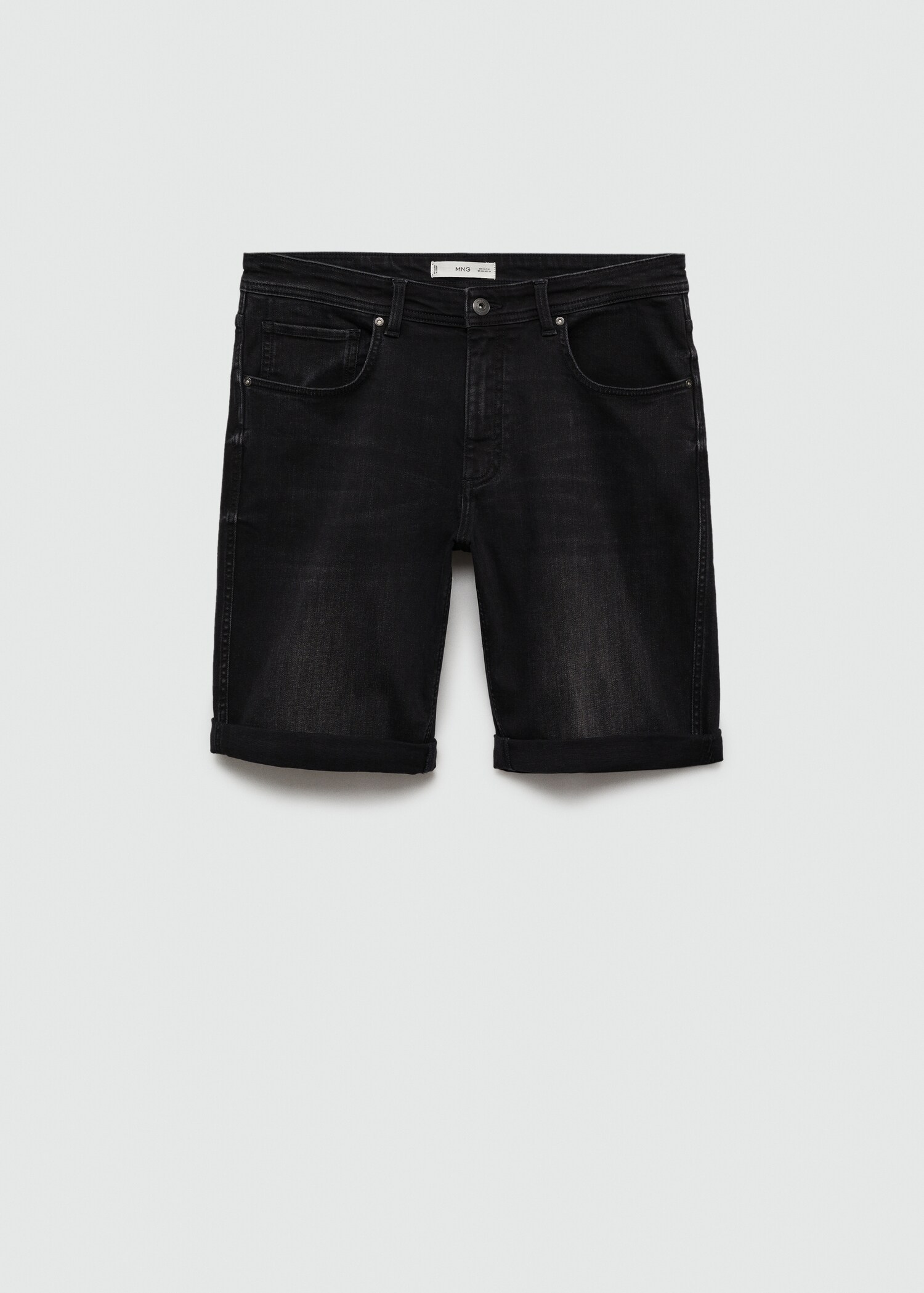 Slim-fit denim bermuda shorts - Article without model