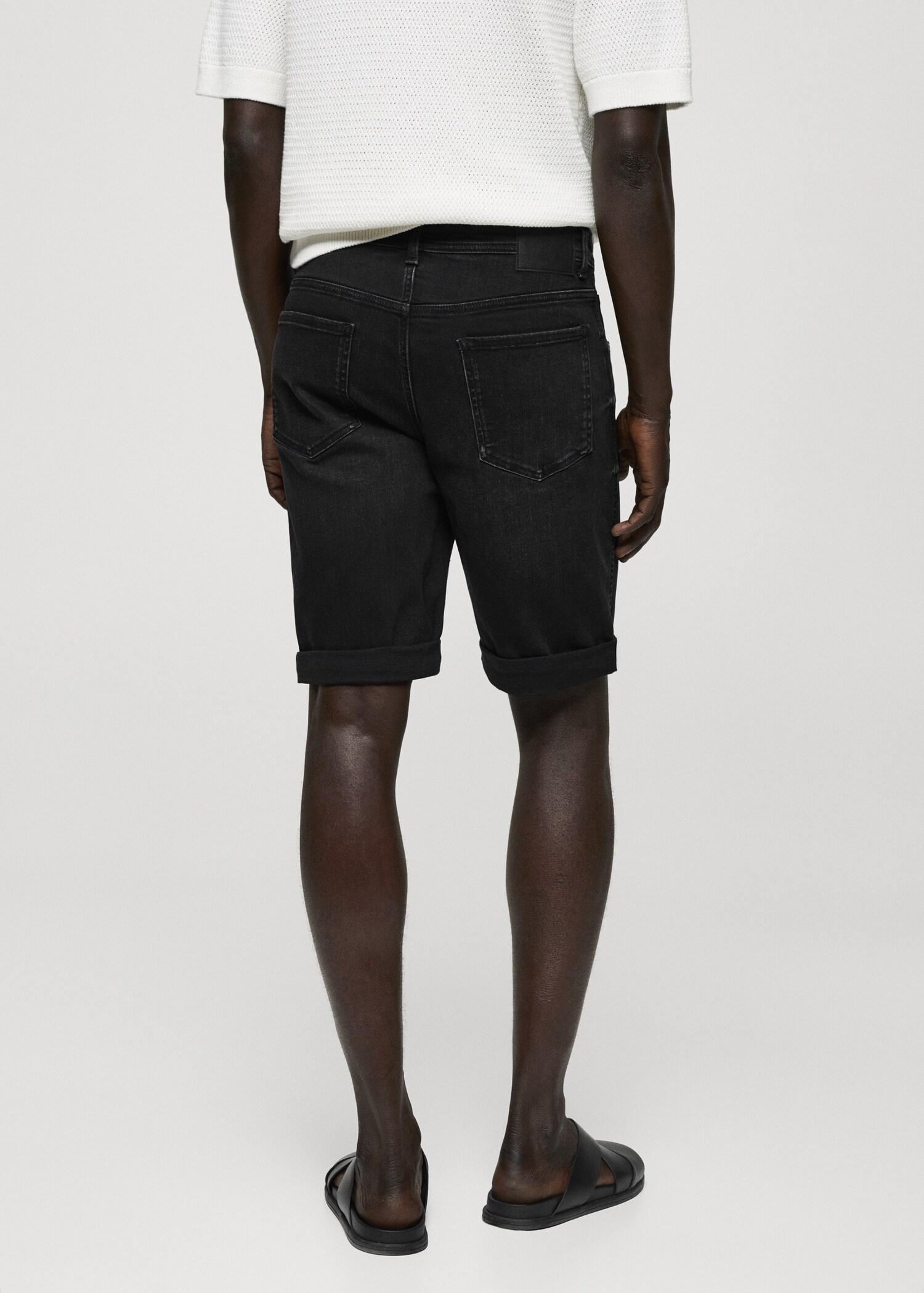 Jeansbermudas slim fit - Artikelns baksida