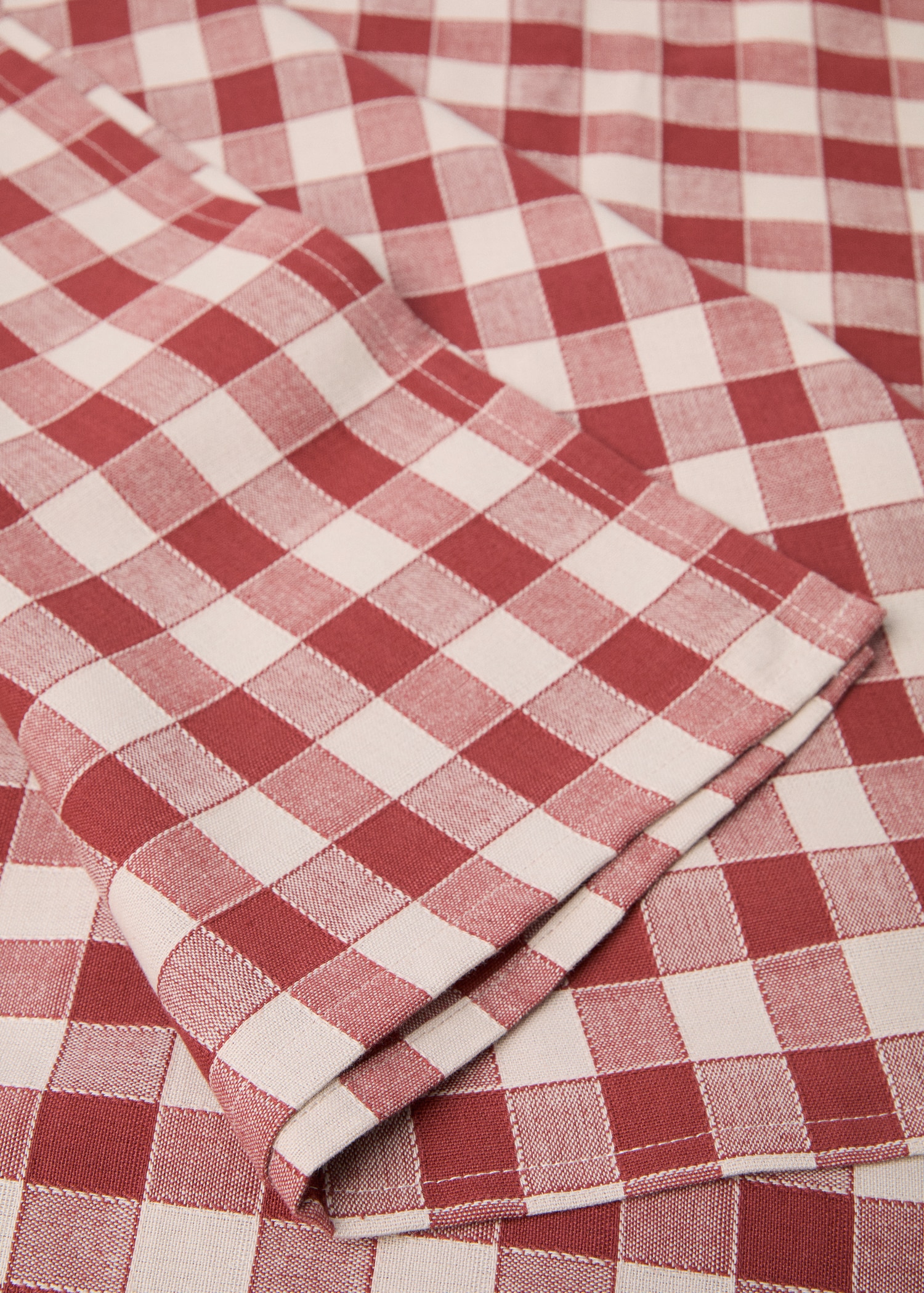 Check cotton tablecloth 170x170cm - Details of the article 1