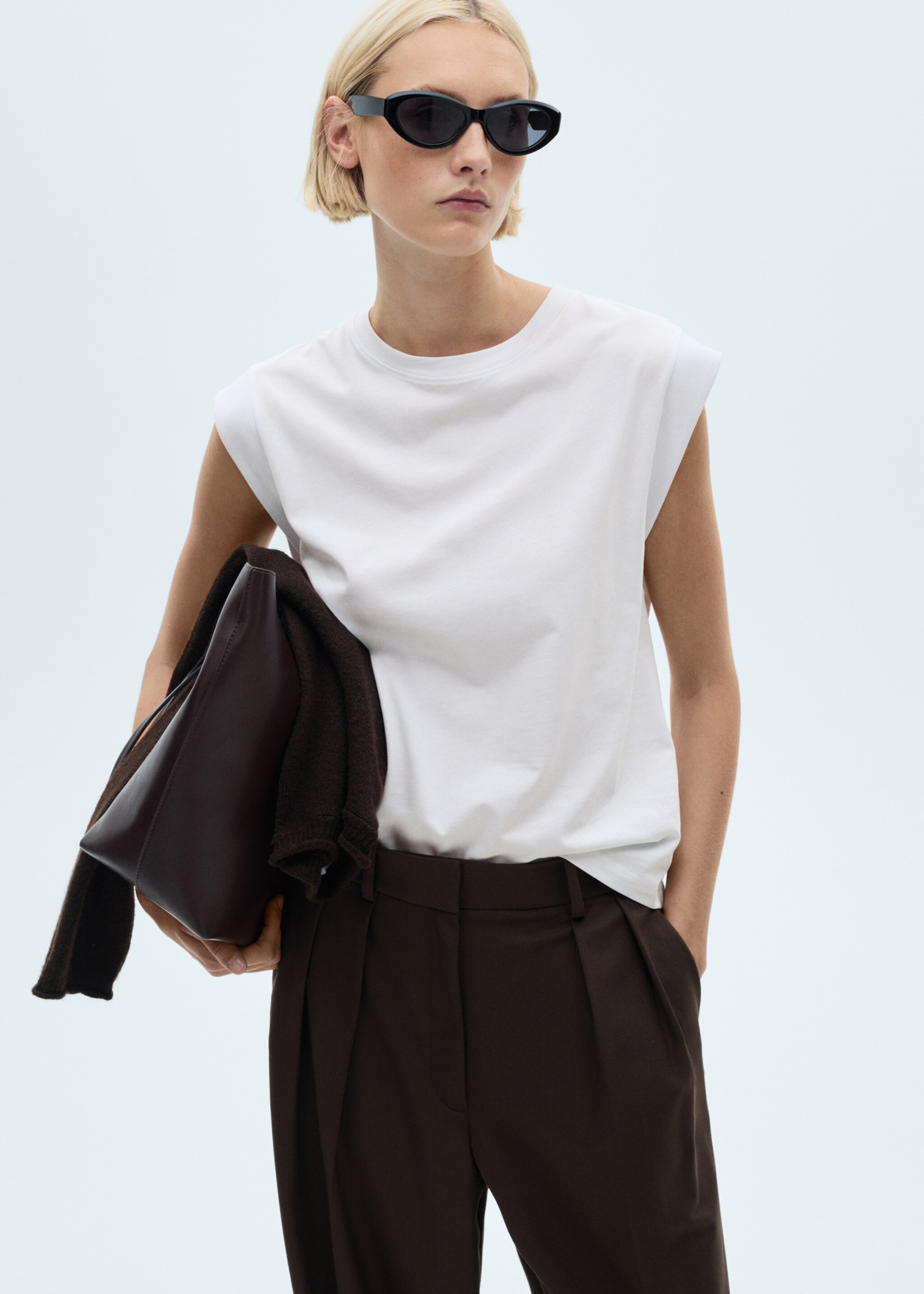 Short-sleeved cotton t-shirt - Medium plane