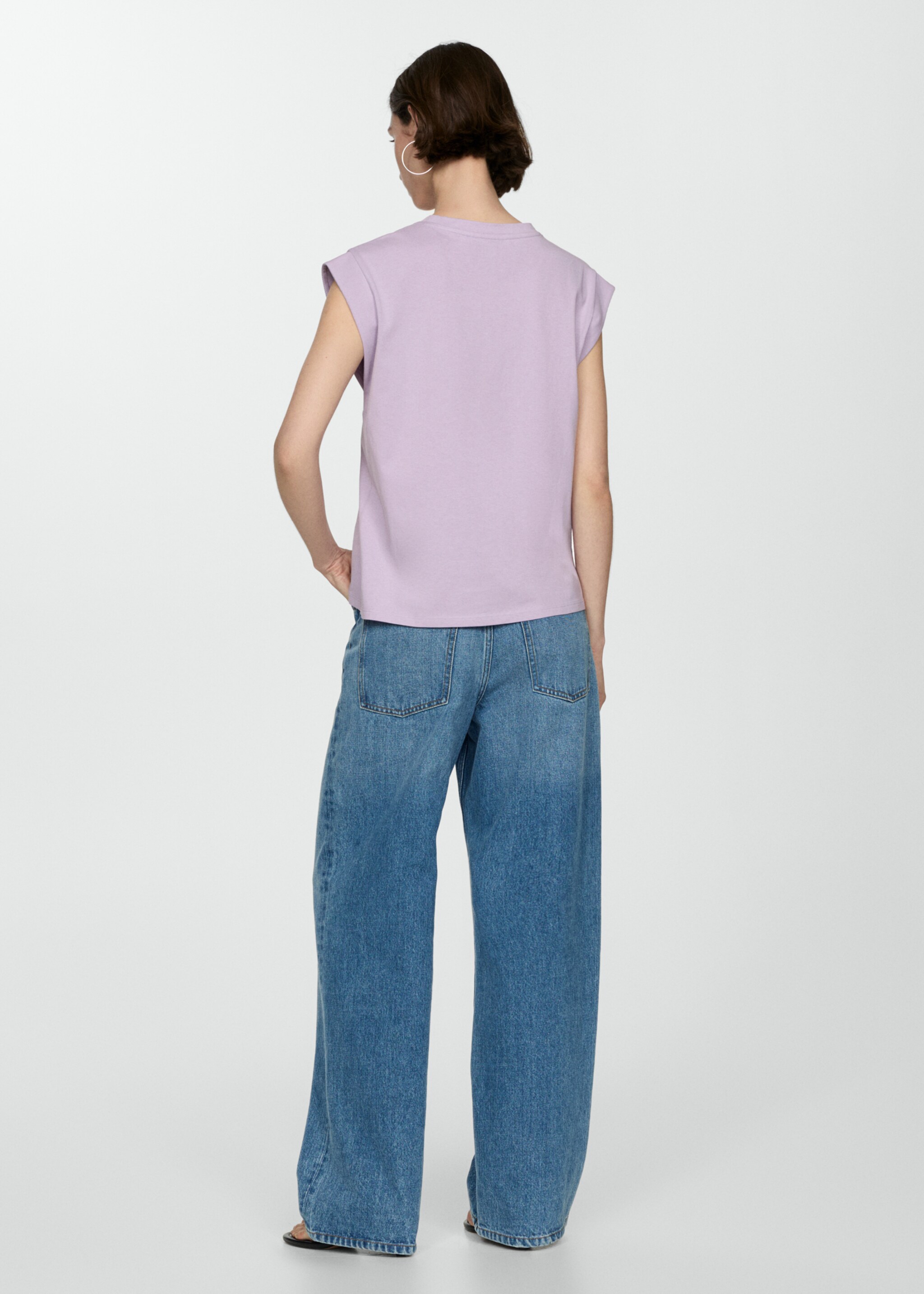 Short-sleeved cotton t-shirt - Reverse of the article