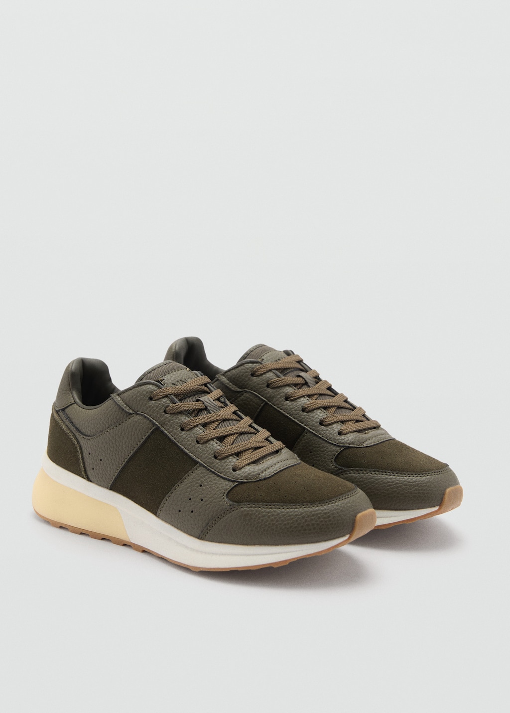 Mango Sneakers mit kontrastierenden Lederdetails