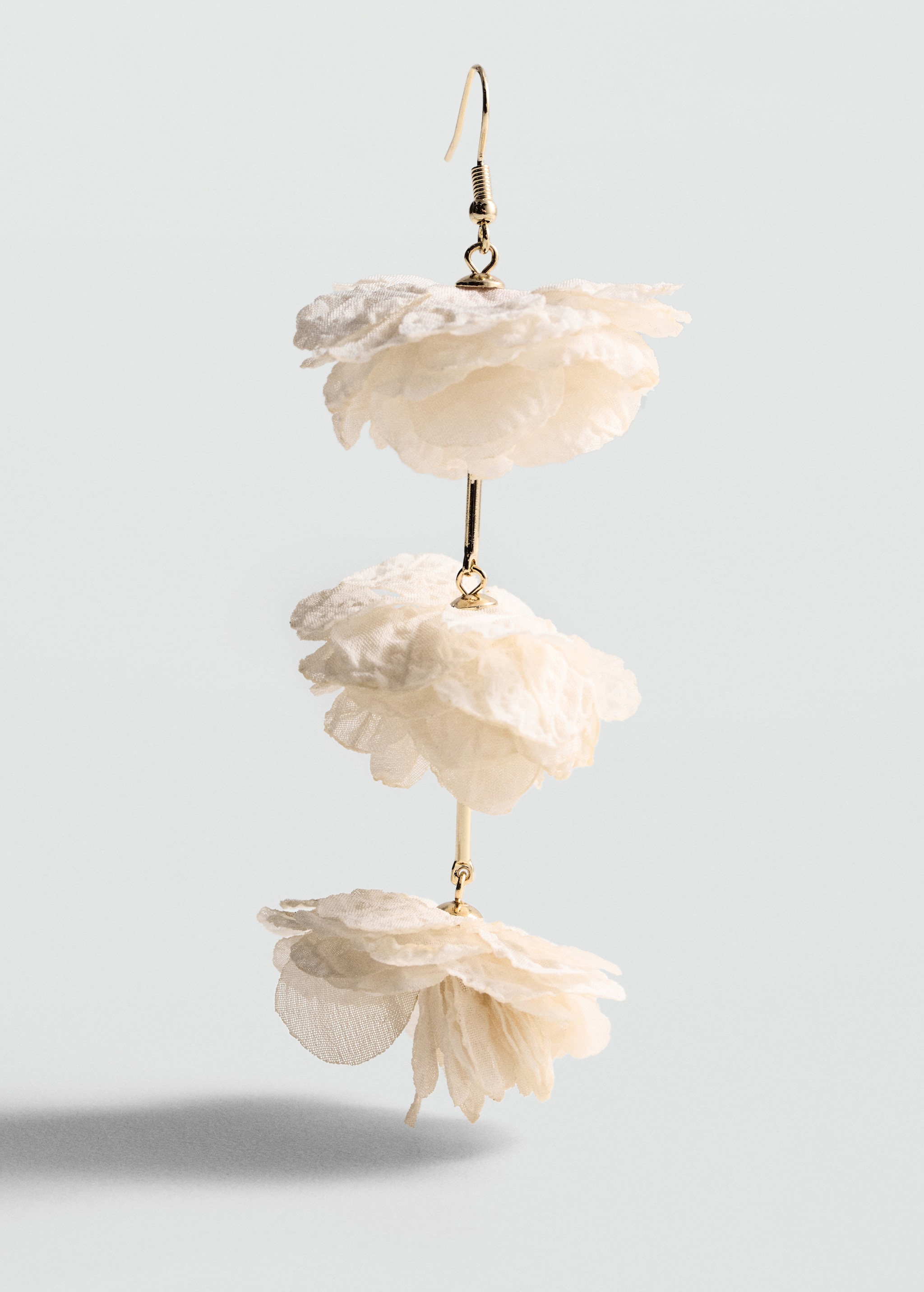 Flower pendant earrings - Medium plane