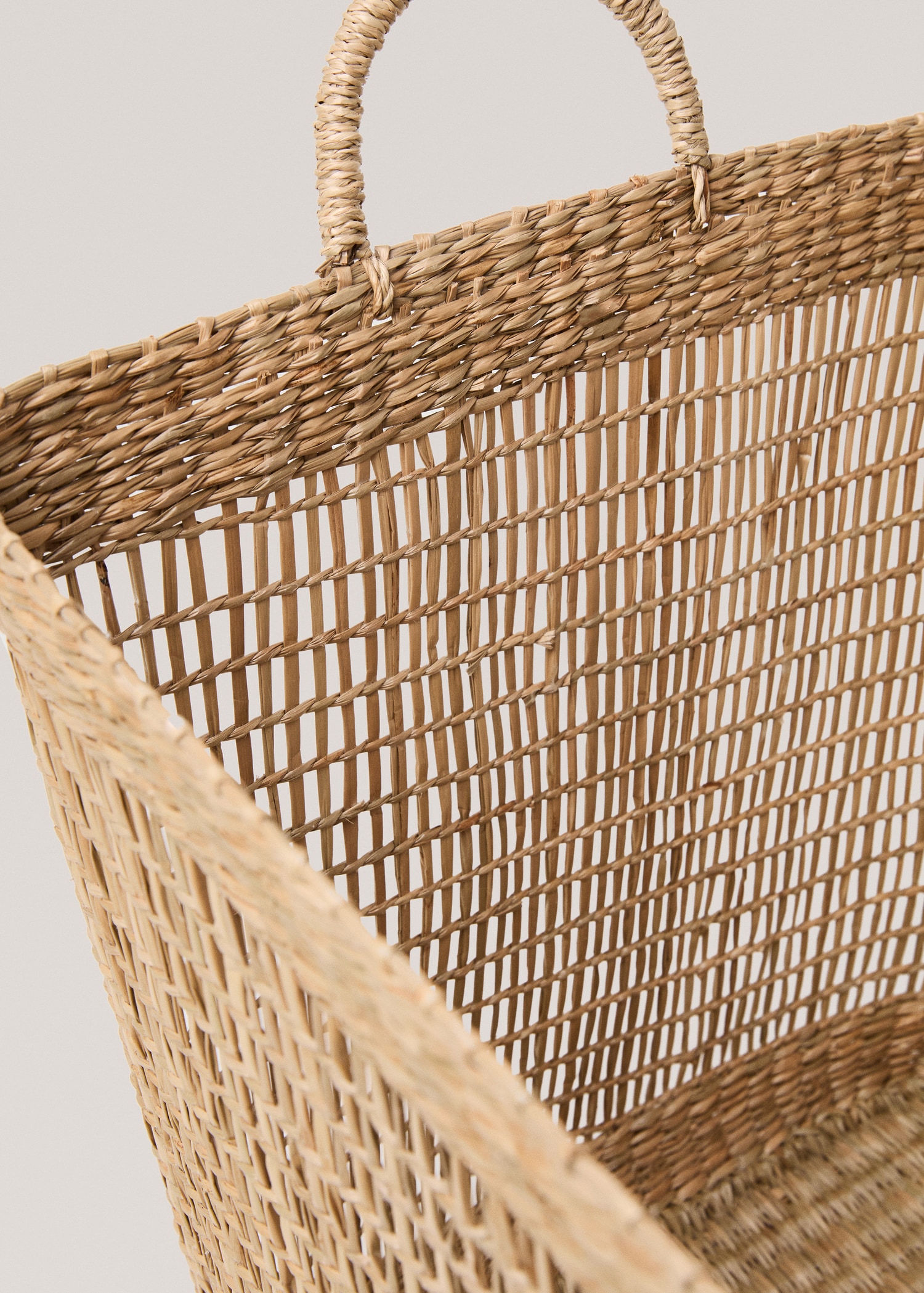 Kockasta košara od prirodnih vlakna 36 x 36 cm - Detalji artikla 2