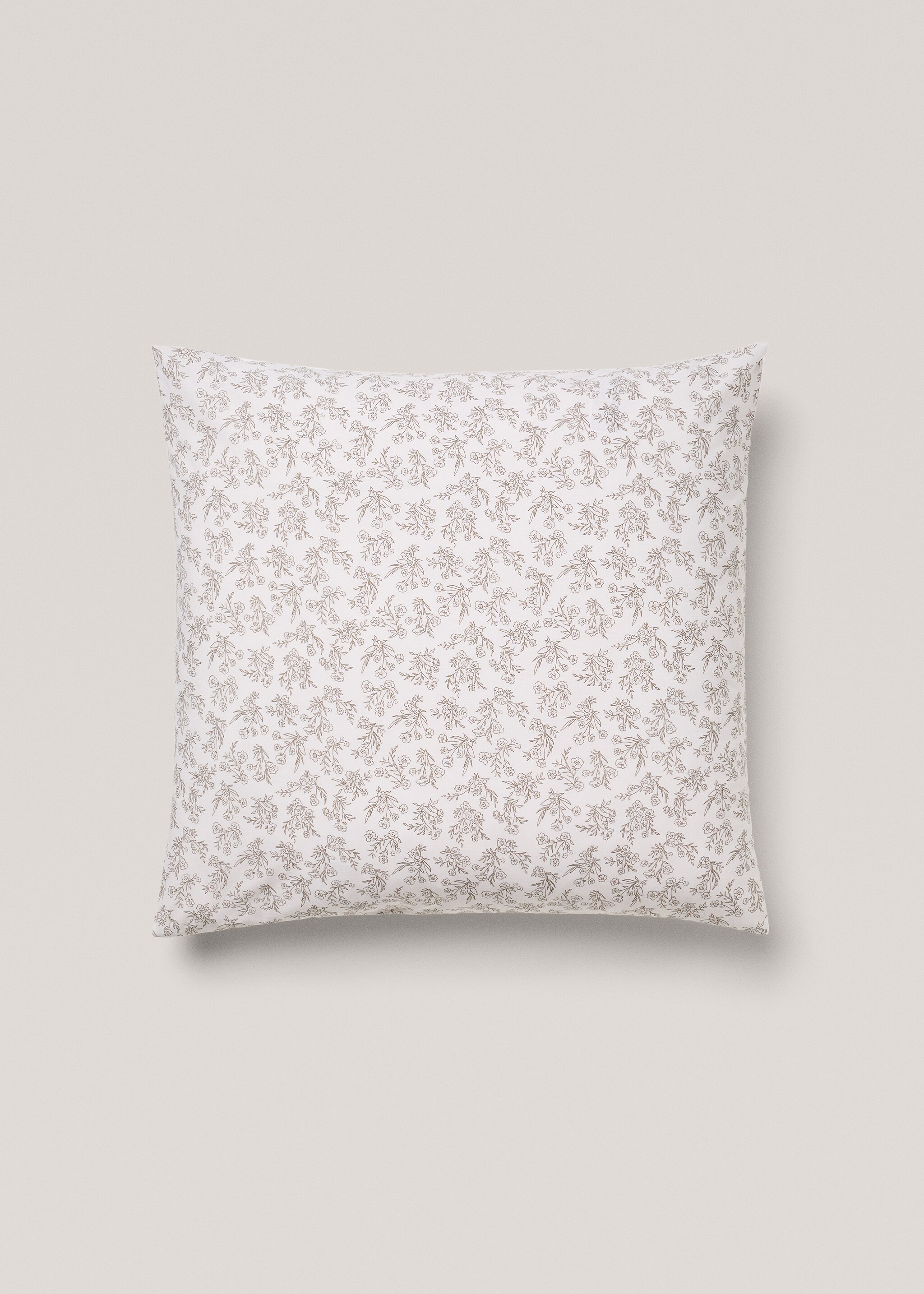 Taie d’oreiller coton motif fleuri 60x60 cm - Article sans modèle