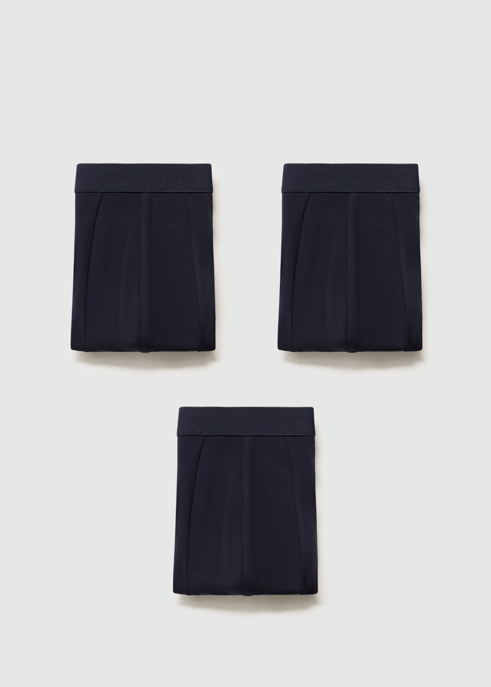 3-pack of blue cotton boxer shorts - Article without model